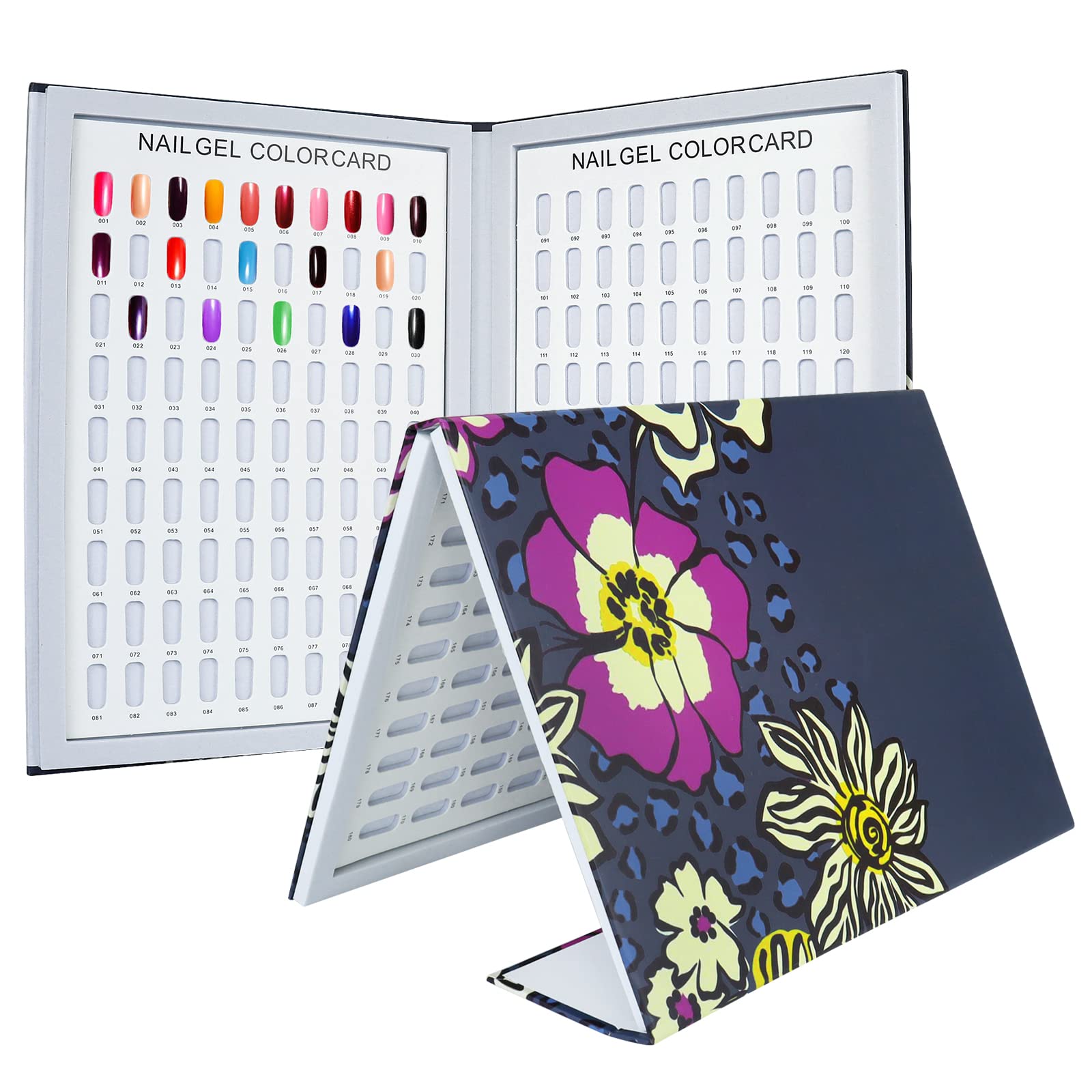 180 Nail Polish Color Swatch Book - Professional Nail Gel Color Chart Display for DIY Nail Art & Salon Use - Perfect for Nail Technicians, Manicurists & Home Nail Care