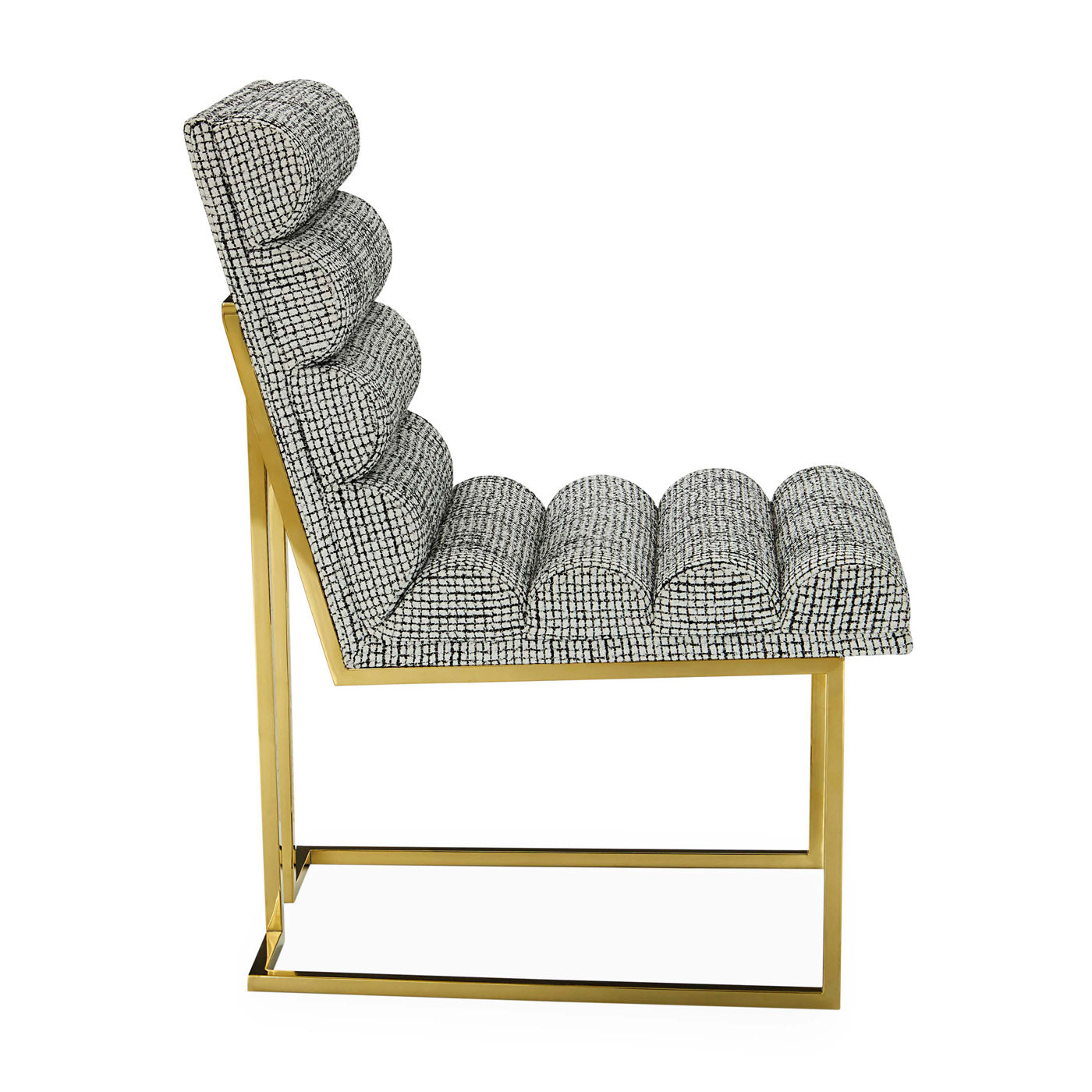 Channeled Goldfinger Dining Chair - Modern Upholstered Accent Chair for Kitchen, Dining Room, or Office - Comfortable & Stylish Seating Solution