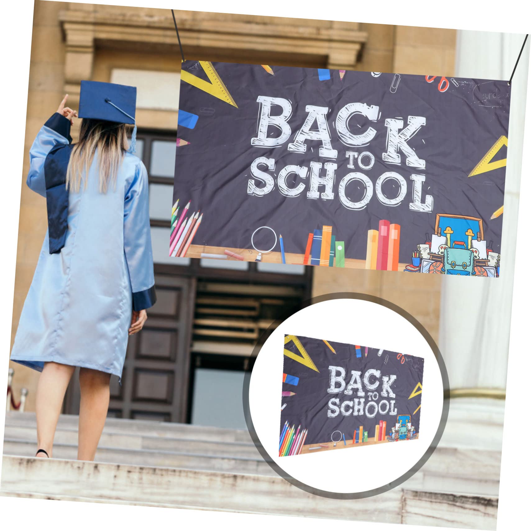 OSALADI 6-Piece School Season Banner Decor Set - Emblem Hangers for Classroom Backdrops, Bulletin Boards & School Spirit Displays - Perfect for School Events, PTA Meetings & Classroom Decorations