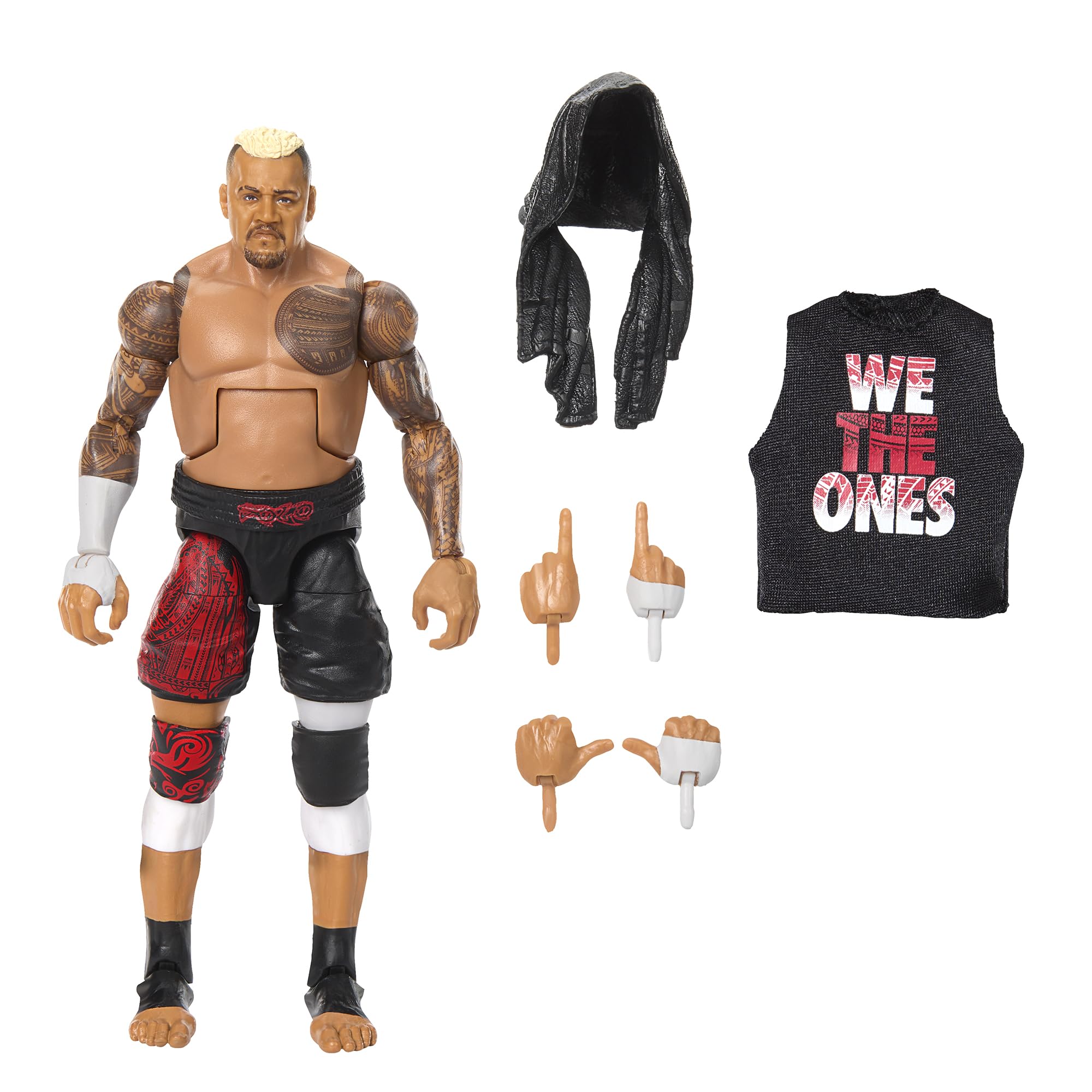 Solo Sikoa WWE Elite Top Picks 2024 Wave 4 Wrestling Action Figure - Collectible Toy for WWE Fans, Wrestling Enthusiasts & Display Collections - Perfect for Play Battles, Gift Giving & Memorabilia Display