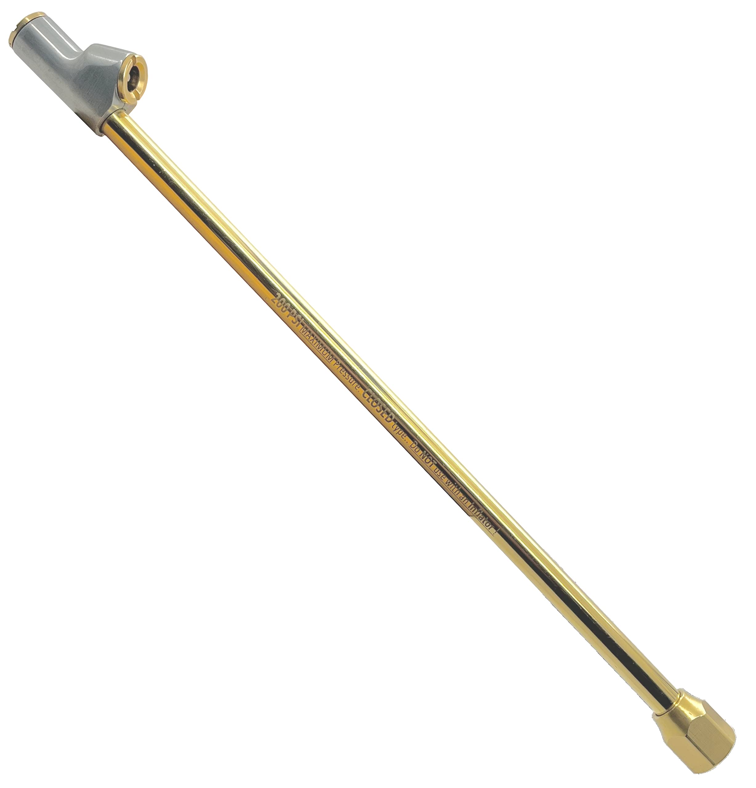 Heavy Duty Semi Truck Air Chuck for Tires - Extended Reach Dual Head 1/4