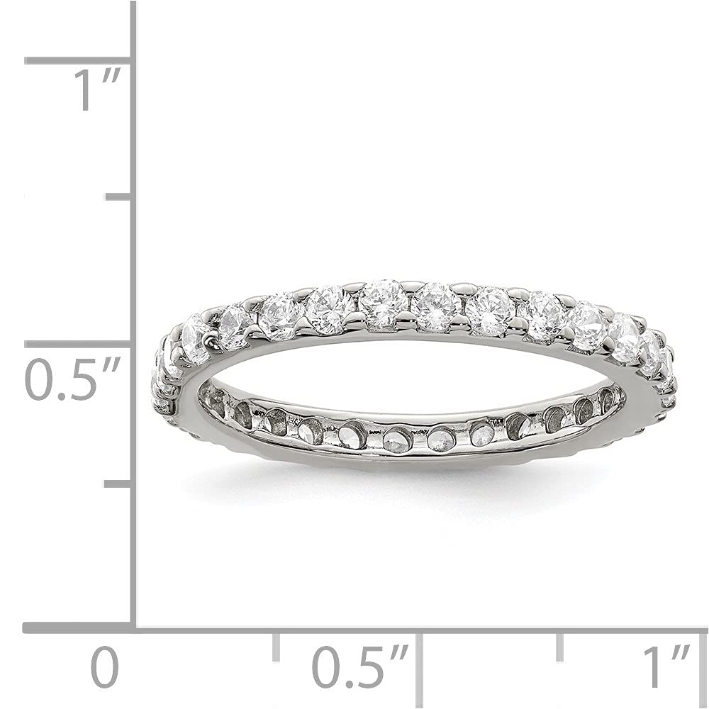 925 Sterling Silver White Cubic Zirconia Engagement Ring - Wedding Band for Women, Size 8 | Elegant Promise & Anniversary Jewelry Gift for Her | Perfect for Proposals, Weddings & Special Occasions