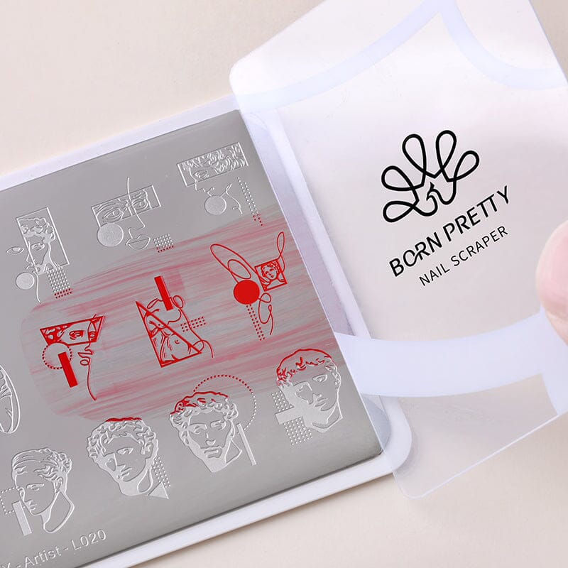 BORN PRETTY Clear Nail Art Scraper for Stamping - Perfect for DIY Nail Designs & Professional Manicures