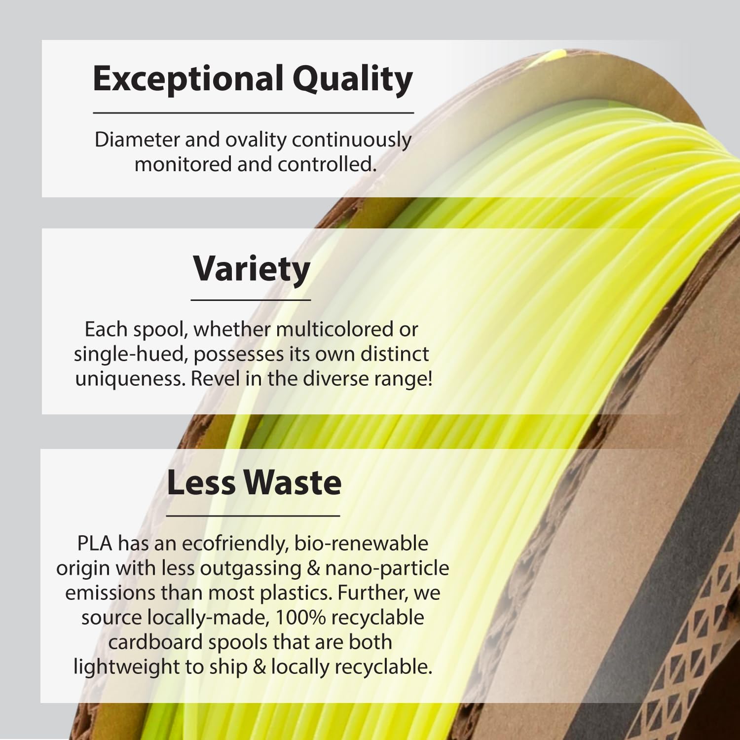 Protopasta 3D Printer Filament - Premium 1.75mm PLA Filament Spool (500g) | Fluorescent Yellow HT PLA for High-Temperature Printing | Perfect for DIY Projects, Cosplay Props & Creative Models