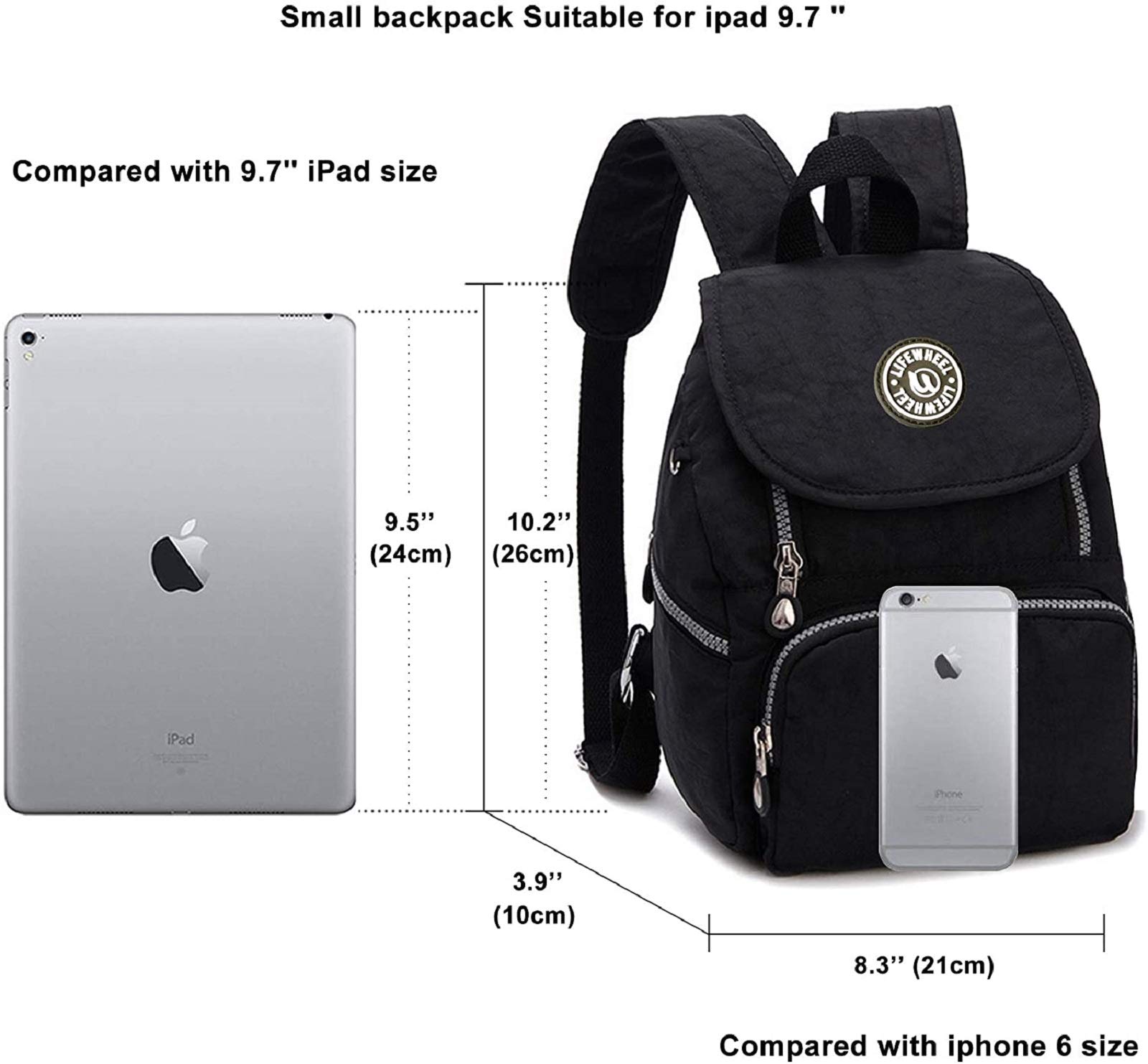 Waterproof Nylon Mini Backpack for Women - Lightweight Casual Shoulder Bag, Small Travel Rucksack & Daypack - Perfect for Hiking, Commuting, and Daily Use