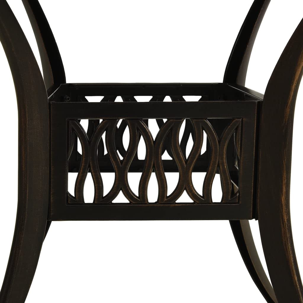Outdoor Dining Table with Iron Legs - 35.4