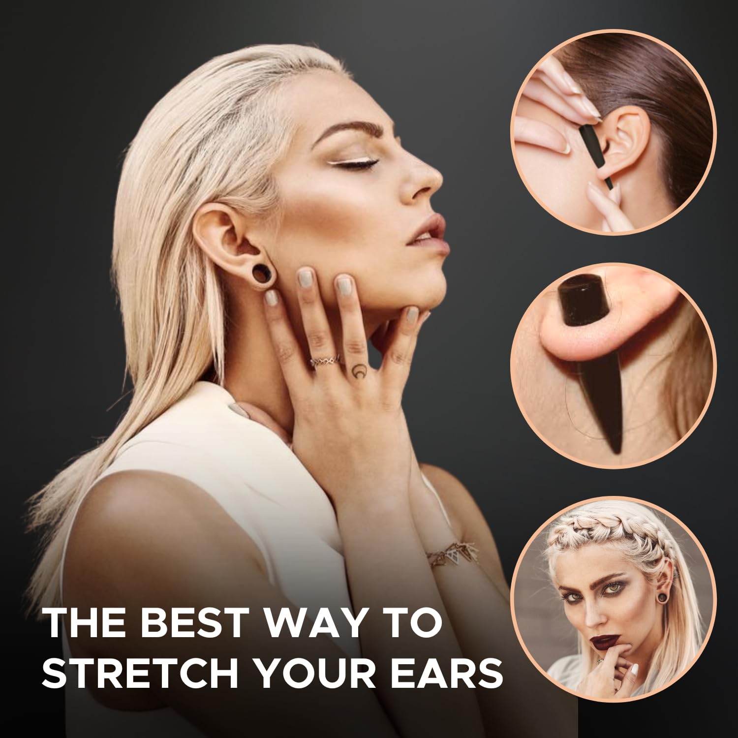 BodyJ4You 37PC Ear Stretching Kit - 14G to 00G Gauges for Beginners with Steel Tapers, Single Flare Plugs & Screw Fit Tunnels - Includes Aftercare Balm Wax - Perfect for Ear Piercing Jewelry & Stretching - Ideal for Men & Women - Great for Daily Wear, Parties & Body Modification