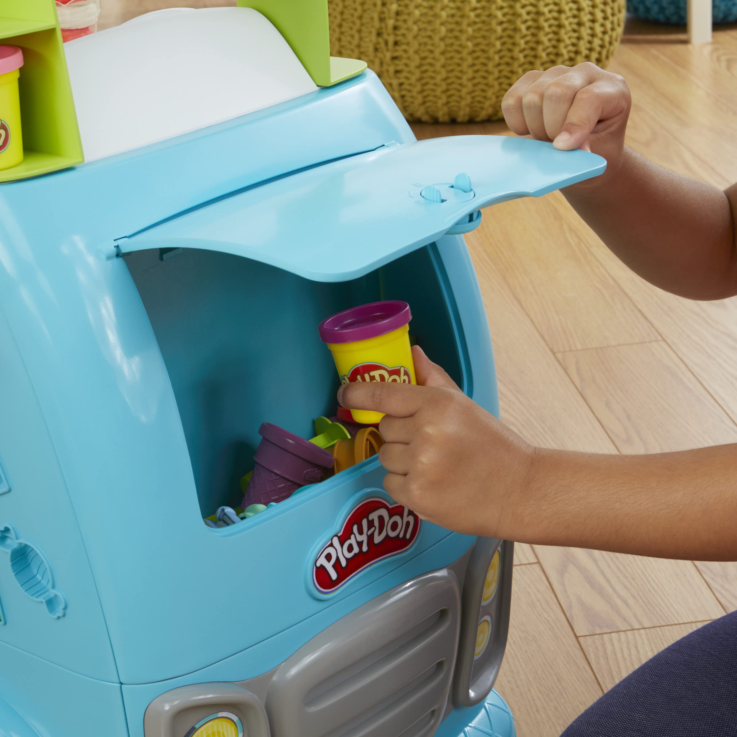 Play-Doh Ultimate Ice Cream Truck Playset - Pretend Play Toy for Kids Ages 3+ - Creative Fun with Modeling Clay for Birthday & Party Activities
