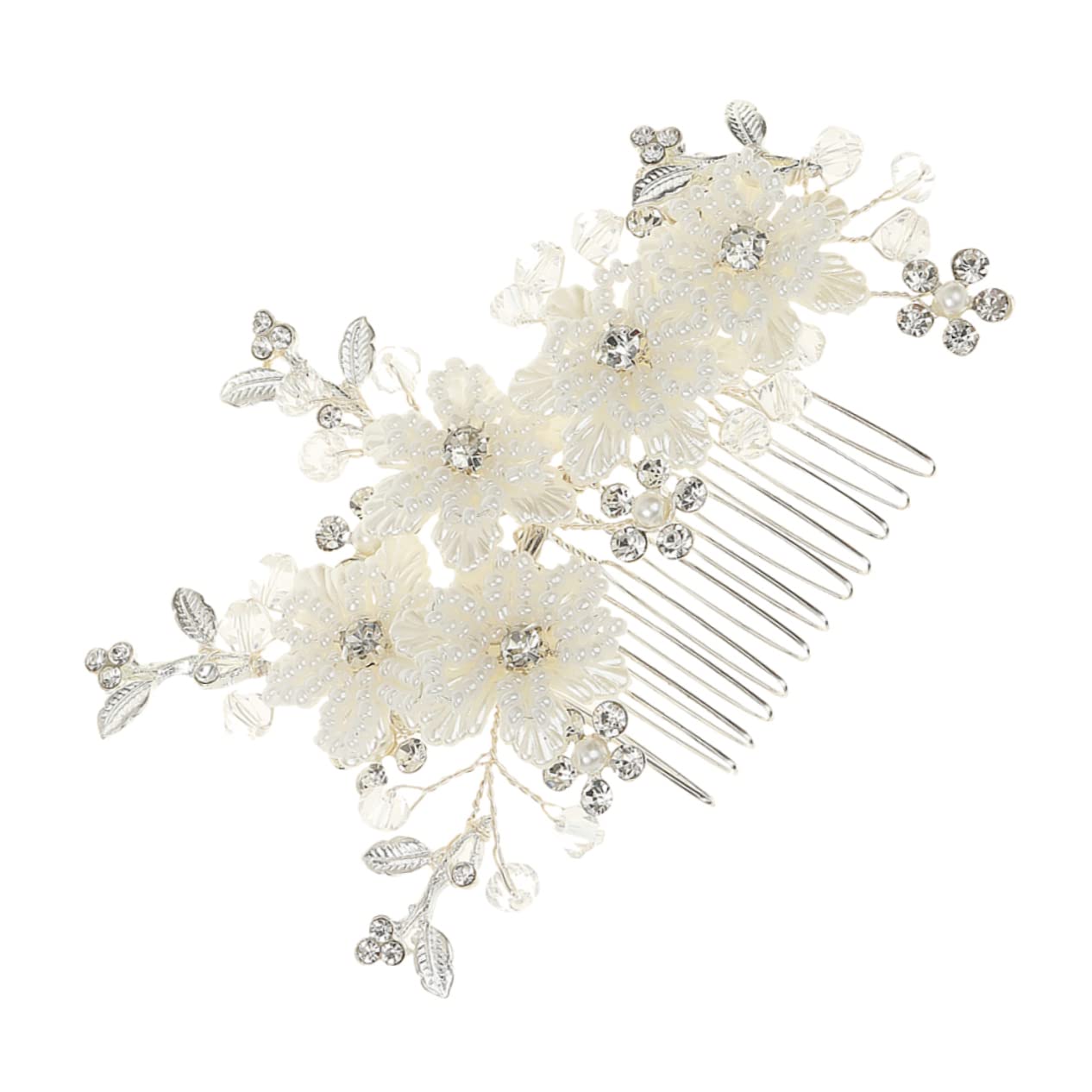 FOMIYES Pearl Hair Clips for Women - Vintage Bridal Hair Accessories, Wedding Hair Comb with Side Pearls, Silver Barrettes for Bride & Bridesmaids - Perfect for Weddings, Proms, Parties & Special Occasions