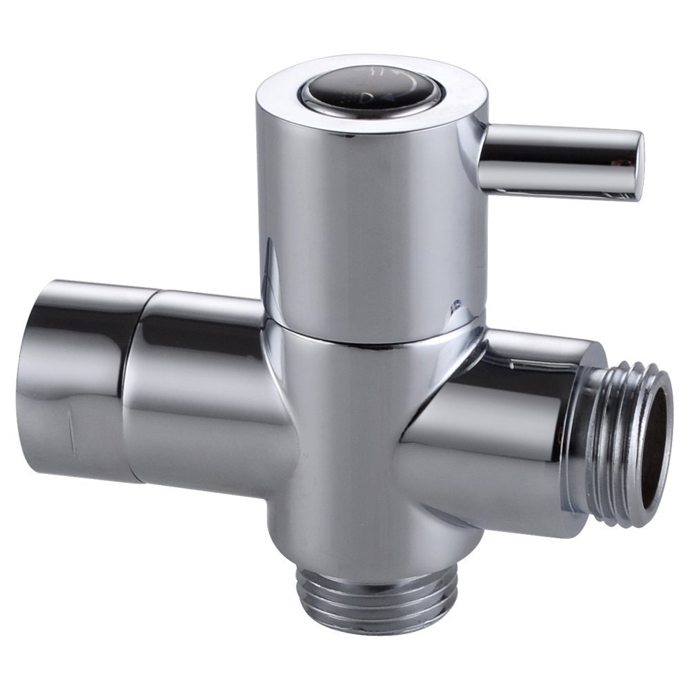 3-Way Shower Diverter Valve - Chrome Shower Head Adapter & Splitter for Shower Arm with Handheld Attachment - Perfect for Bathroom Renovation & Multi-Function Shower Systems