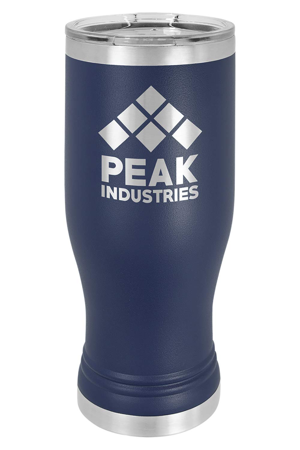 20oz Stainless Steel Pilsner Beer Tumbler with Lid - Navy Blue Insulated Cup for Cold Drinks, Iced Coffee & Outdoor Activities - Camping, Hiking, BBQs & Beach Parties
