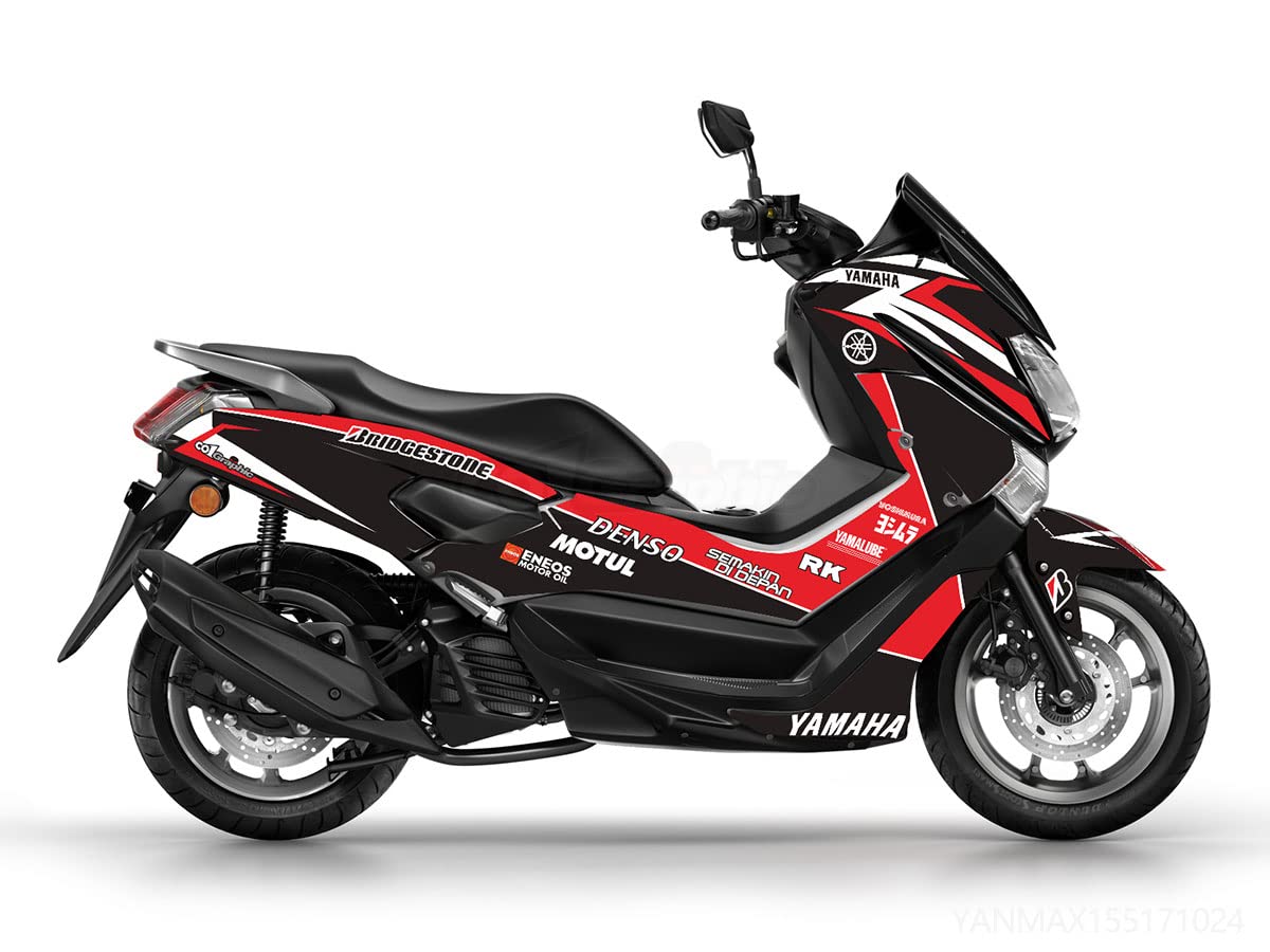 Premium Yamaha NMAX 155 (2015-2019) Full Body Graphics Decals & Stickers Kit - Custom Vinyl Wrap for Motorcycle Protection & Style Upgrade - Perfect for Street Riding, Racing & Personalization