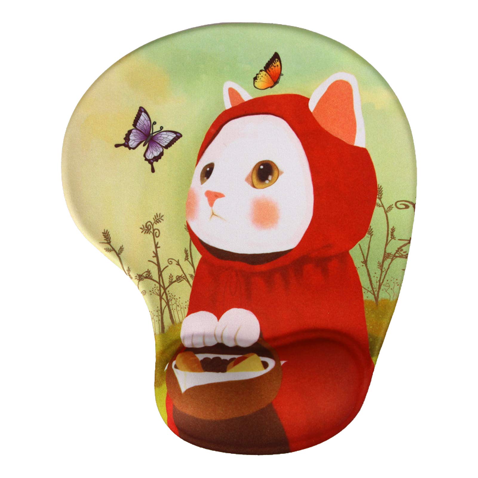 Cute Cartoon Mouse Pad with Wrist Rest - PERZOE 3D Silicone Mouse Mat for Girls, Office & Gaming Computer Accessory | Ergonomic Desk Setup for Work & Home