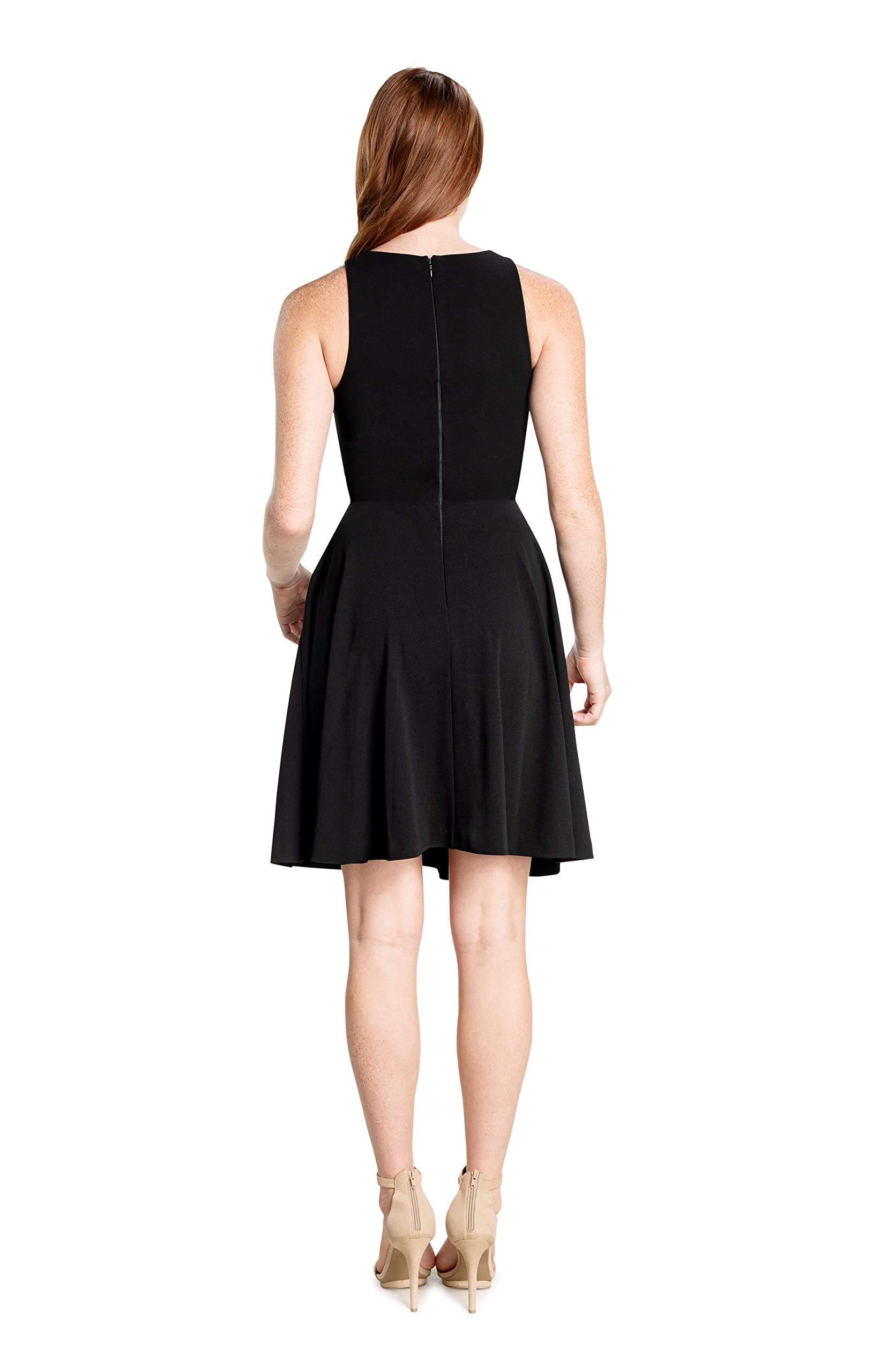 Dress the Population Women's Mariela Fit and Flare Midi Dress - Elegant Cocktail & Party Wear for Weddings, Date Nights & Special Occasions