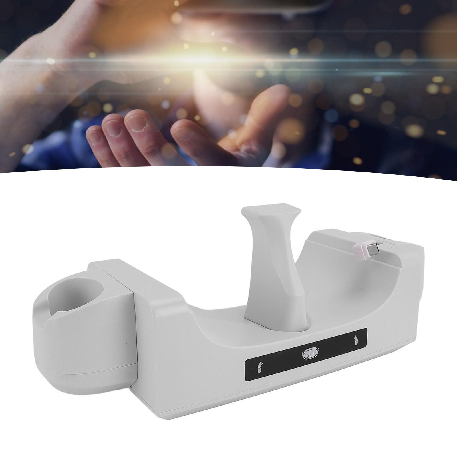 3-in-1 Magnetic Wireless Charging Station with 2 Rechargeable Batteries & USB-C Port - Fast Charging Dock for iPhone, Android, AirPods - Perfect for Bedside, Office & Travel Use