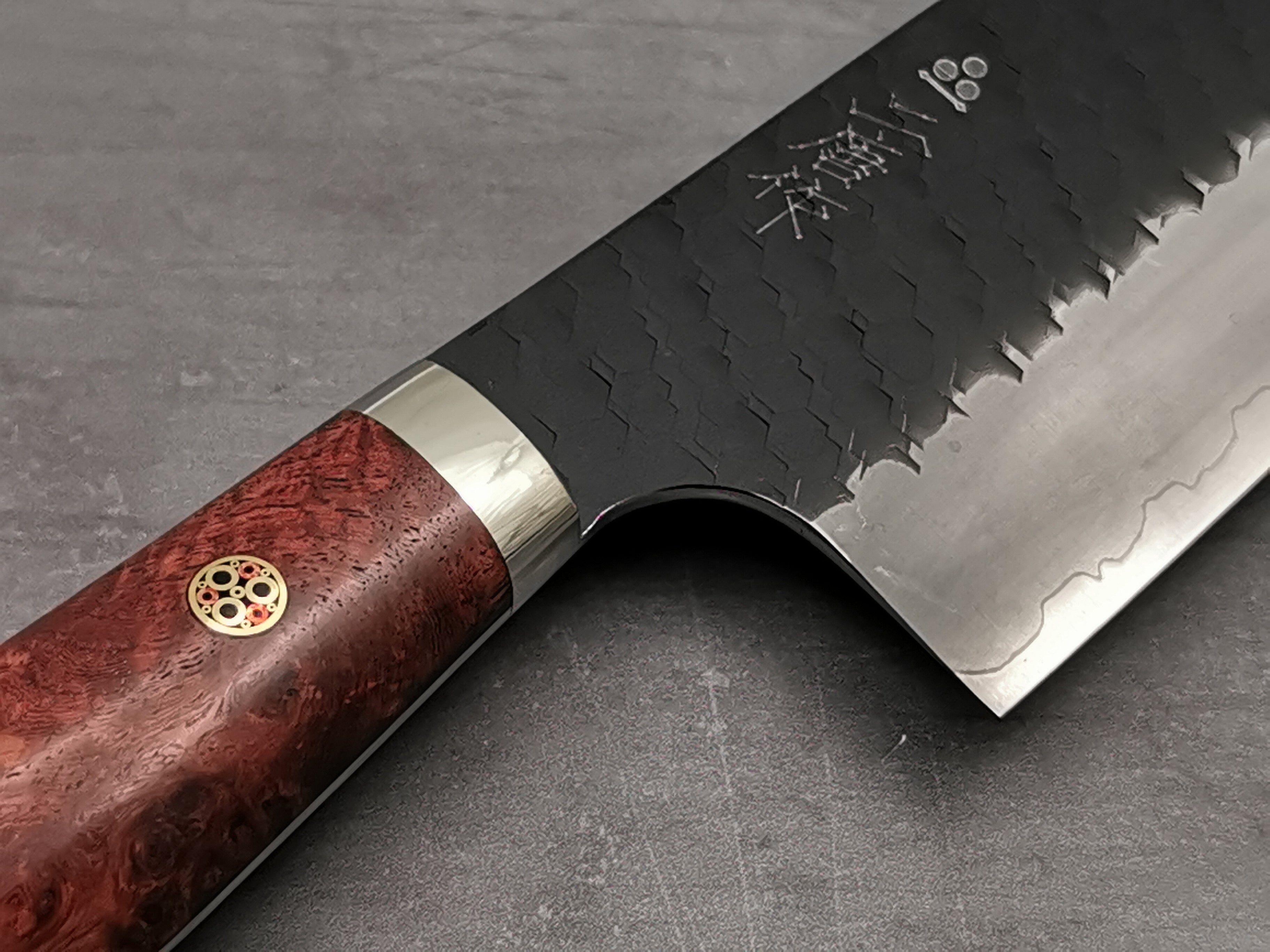 Premium Nigara Hamono SG2 Tsuchime Kiritsuke Nakiri Knife - Japanese Damascus Steel Blade with Karin Wood Handle - Perfect for Sushi, Vegetables & Precision Cutting