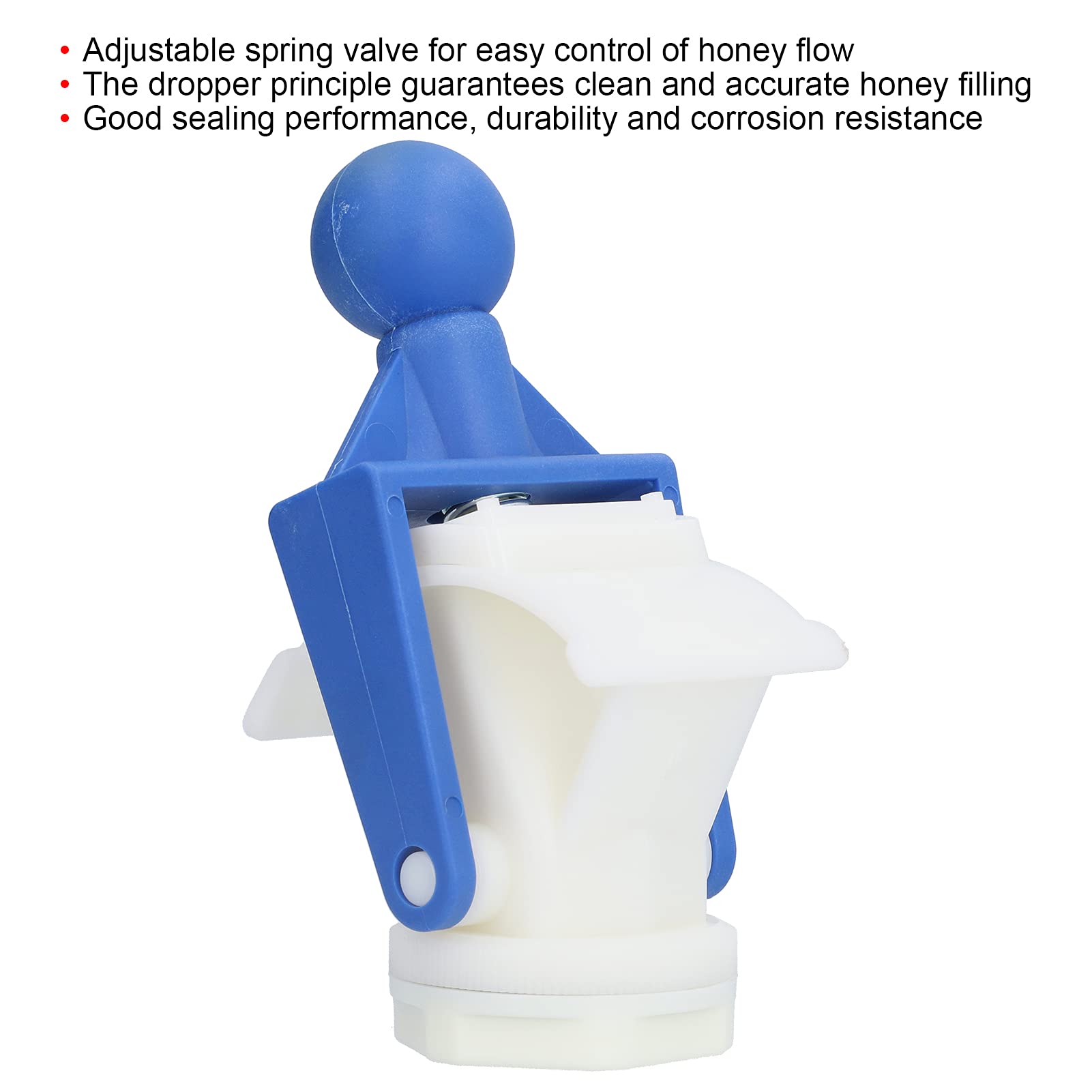 Alvinlite Honey Gate Valve - Plastic Bee Honey Tap for Beekeeping, Honey Extractor & Bottling Equipment | Durable Beekeeping Tool for Home & Commercial Honey Harvesting