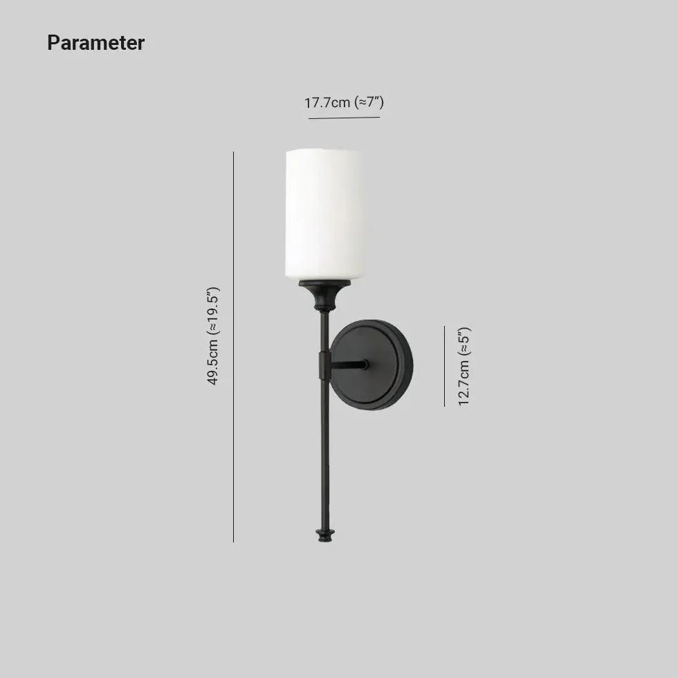 Frosted Glass Bathroom Wall Sconce Plug-in Light Fixture - Elegant Vanity Lighting for Powder Room, Spa & Bedroom Decor