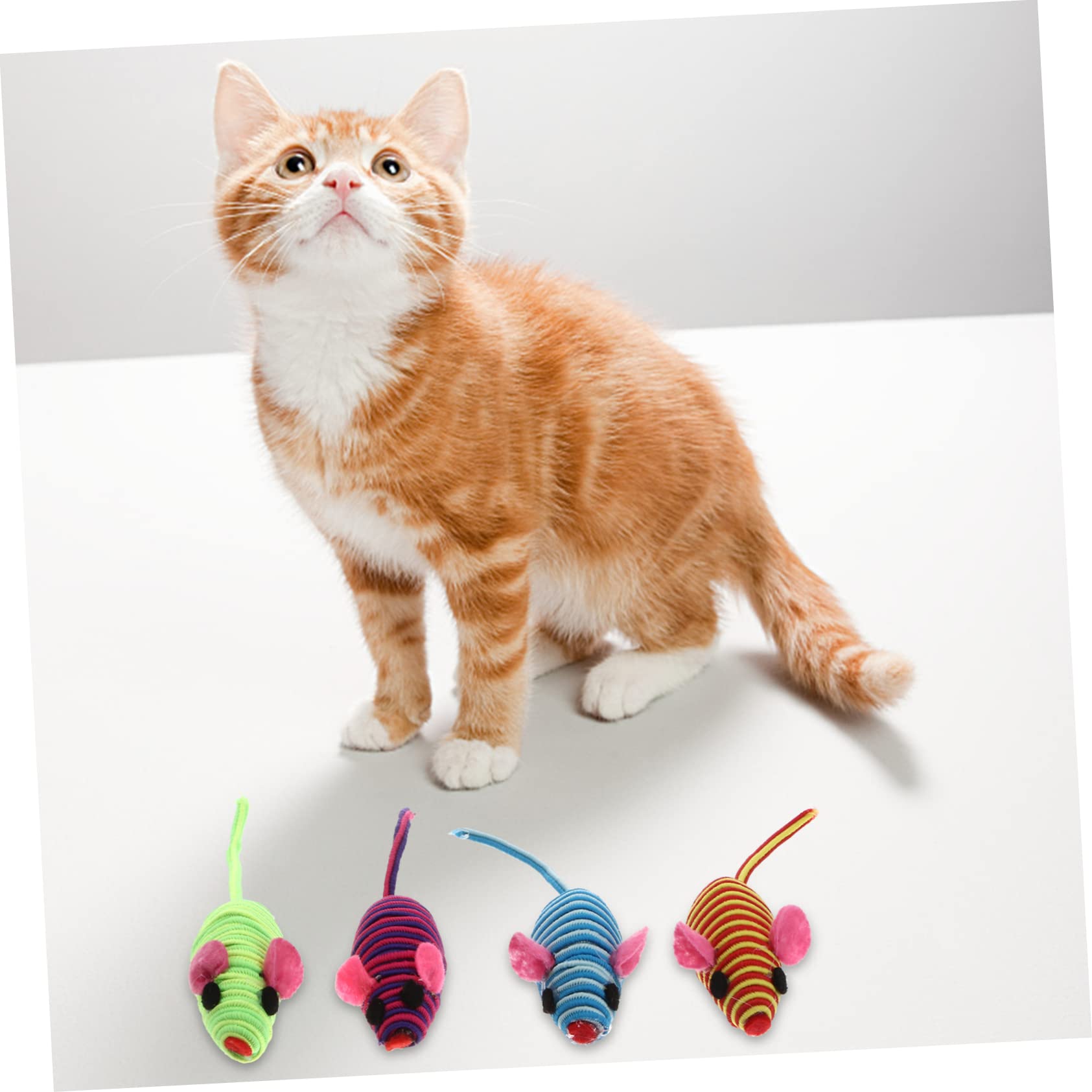 12pcs Cute Plush Cat Toys - Interactive Teasing Mice for Kittens, Chew & Bite Toys for Indoor Cats - Perfect for Playtime, Training & Stress Relief (Great for Small Spaces & Travel)