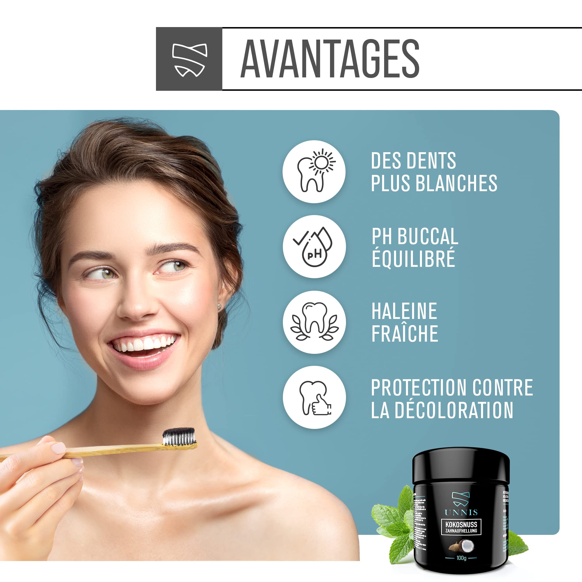 Professional Teeth Whitening Activated Charcoal Powder - Natural Whitening Toothpaste for Brighter Smile, Stain Removal & Oral Care | Perfect for Daily Use, Travel & Gifting