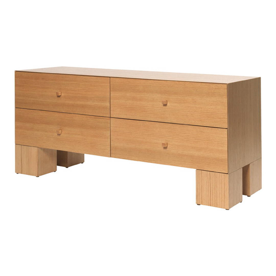 Kuben 2x2 Drawer Storage Organizer - Modern Stackable Cabinet for Bedroom, Living Room, and Office Organization