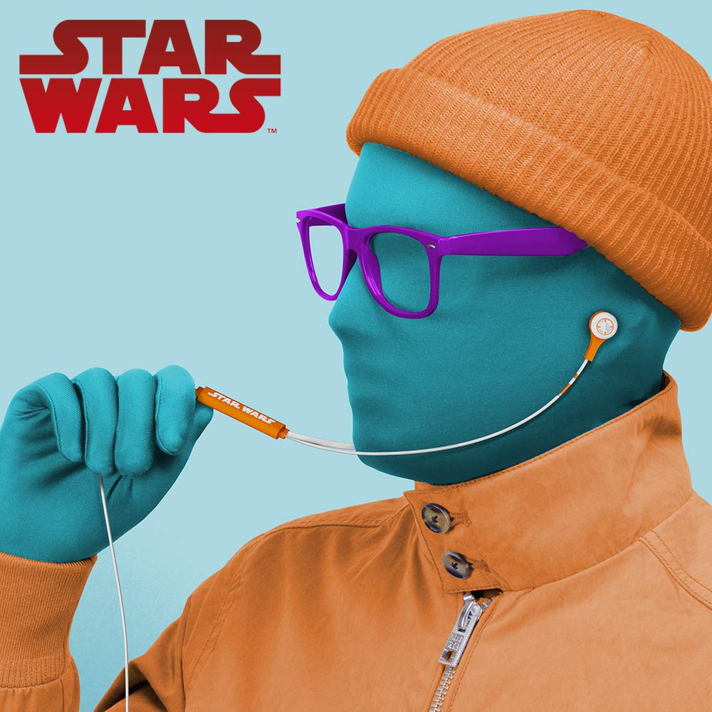 BB-8 Themed Wireless Earbuds with Built-in Mic - Star Wars Inspired Bluetooth Headphones for Running, Gaming & Workouts
