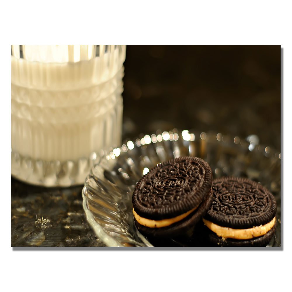 Lois Bryan Milk and Cookies Framed Canvas Art - 30x47 Inch Wall Decor for Kitchen, Dining Room & Nursery - Perfect Gift for Baking Lovers & Home Decor Enthusiasts