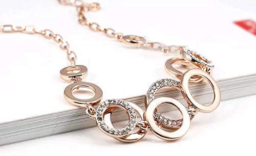 YouBella Women's Crystal Studded Necklace, Bracelet & Earrings Jewelry Set – Elegant Gift for Girls & Women | Perfect for Parties, Weddings & Special Occasions
