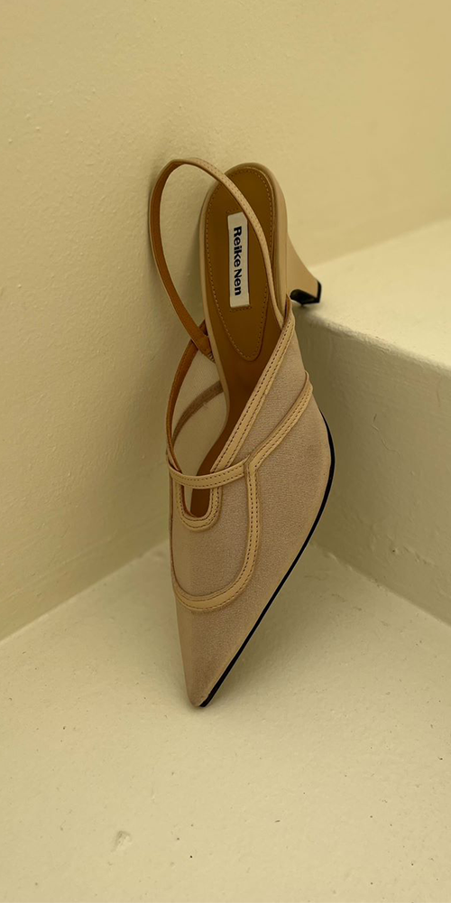 Gib Slingback Heels for Women - Comfortable Beige Sandals with Adjustable Strap | Perfect for Summer, Weddings & Office Wear