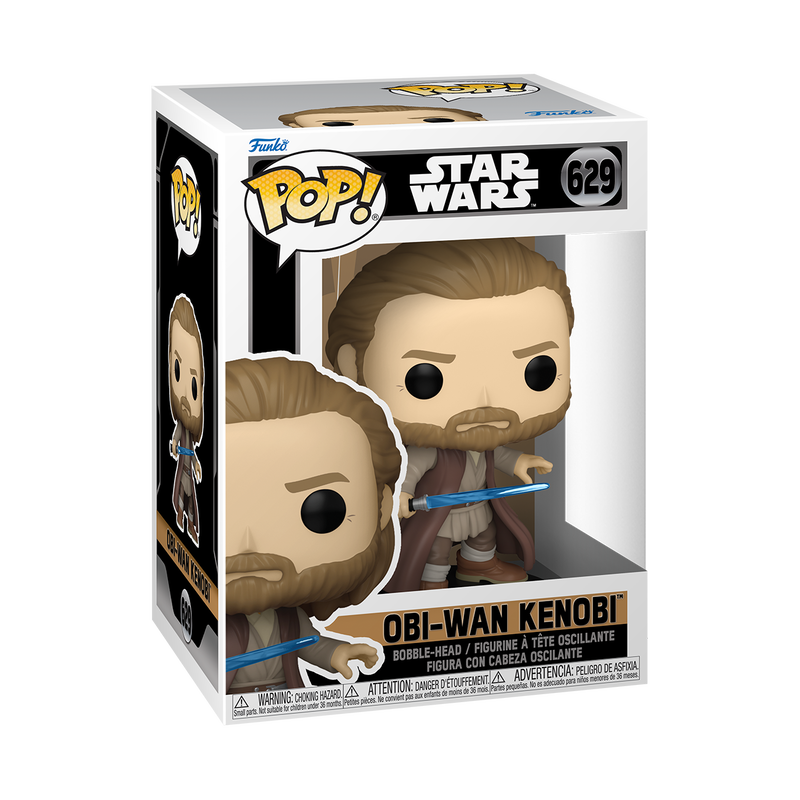 Obi Wan Kenobi Funko Pop Star Wars Collectible Figure #629 - Perfect for Fans, Gifts & Display in Home or Office