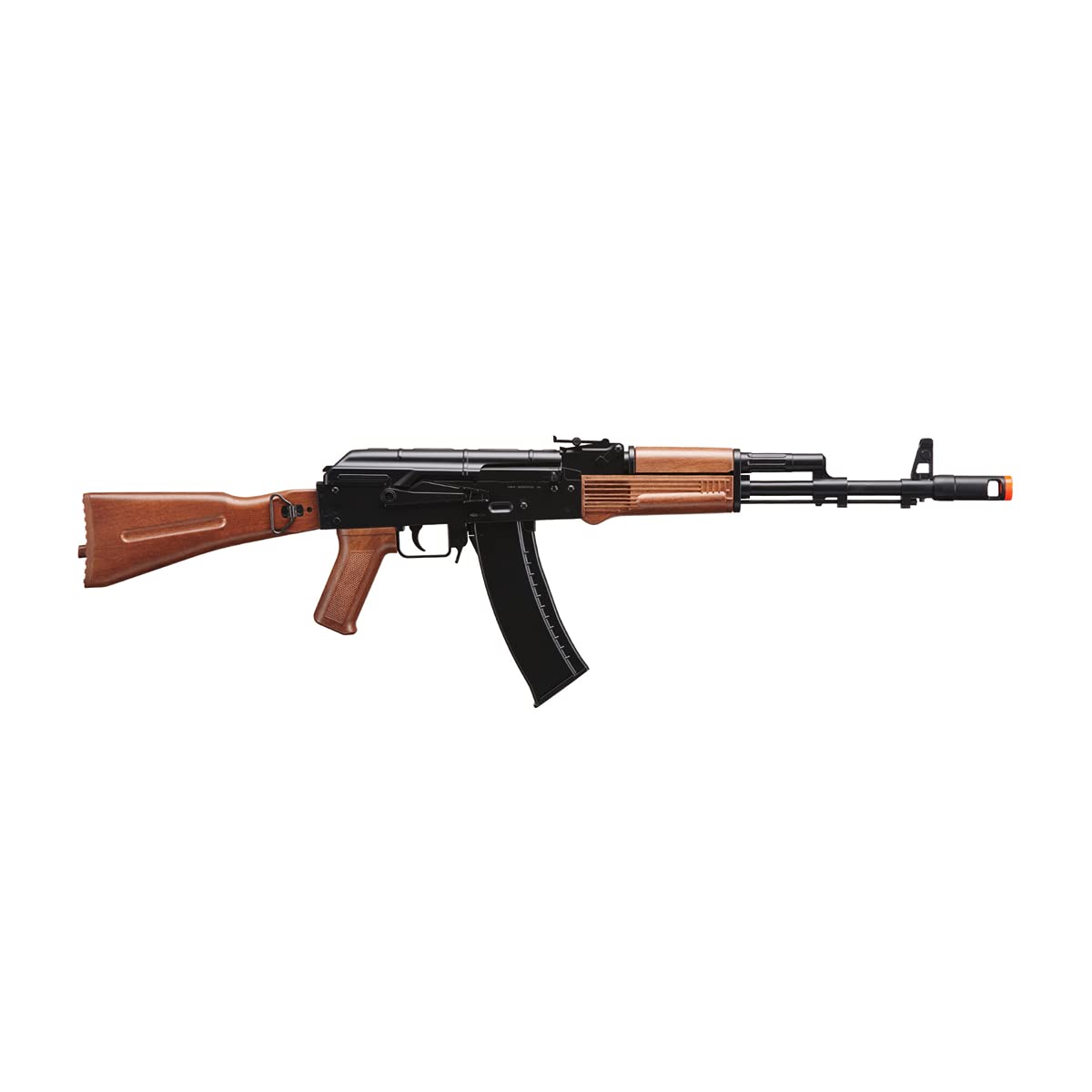 Classic AK Airsoft Foldable Stock Lightweight AK-74 AEG Rifle - Black & Wood Finish | Perfect for Tactical Training, Airsoft Battles & Military Simulation Games