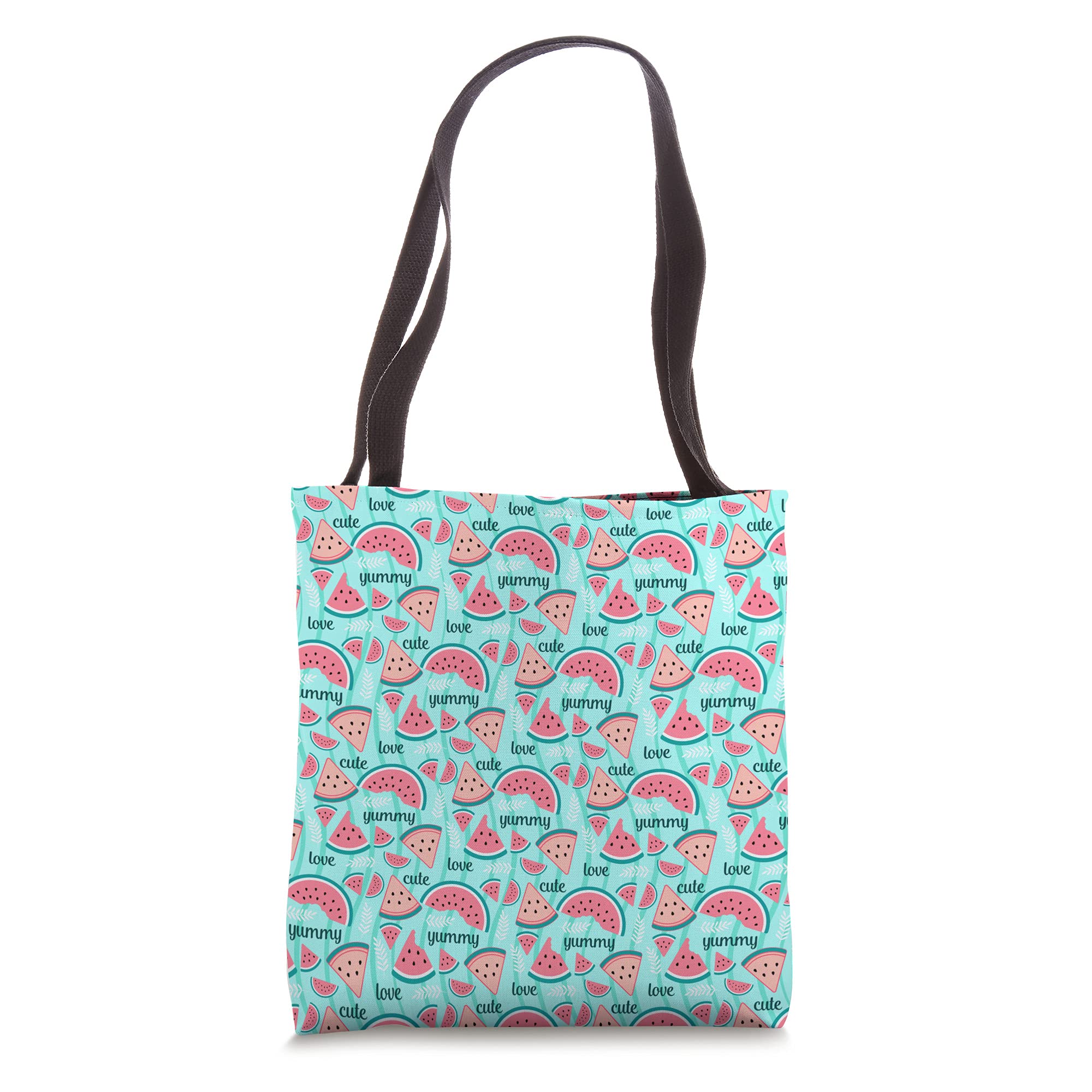 Stylish Watermelon Print Tote Bag for Women - Cute Summer Beach Bag with Tropical Fruit Design - Perfect for Grocery Shopping, Picnics & Beach Outings
