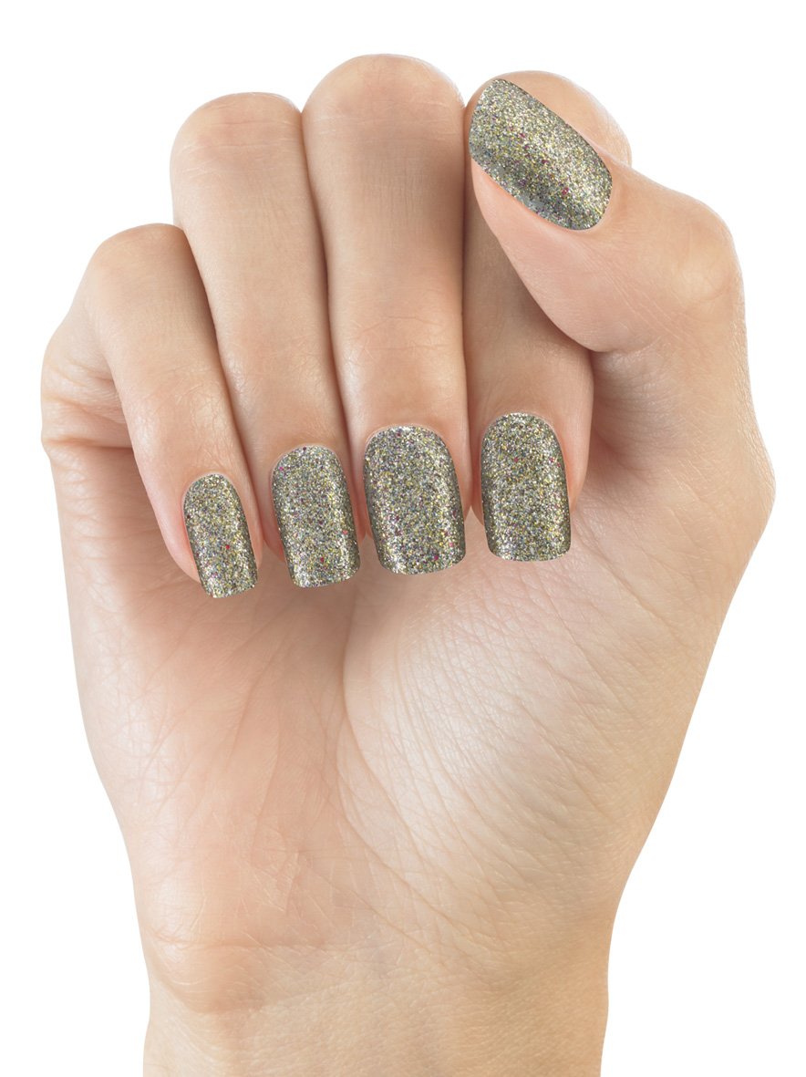 Glitter Nails with Adhesive Tabs - Self Stick Nail Art Decals for Women - Perfect for Parties, Weddings & Special Occasions