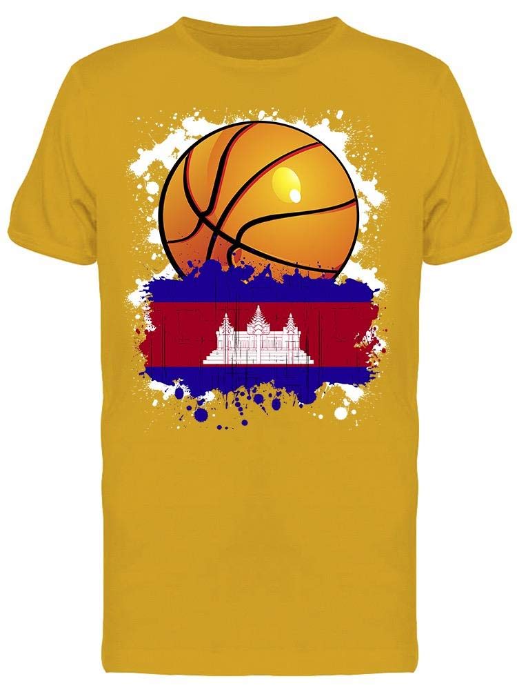 Smartprints Cambodia Basketball Team T-Shirt for Men - Comfortable & Stylish Basketball Fan Apparel - Perfect for Games, Workouts & Casual Wear