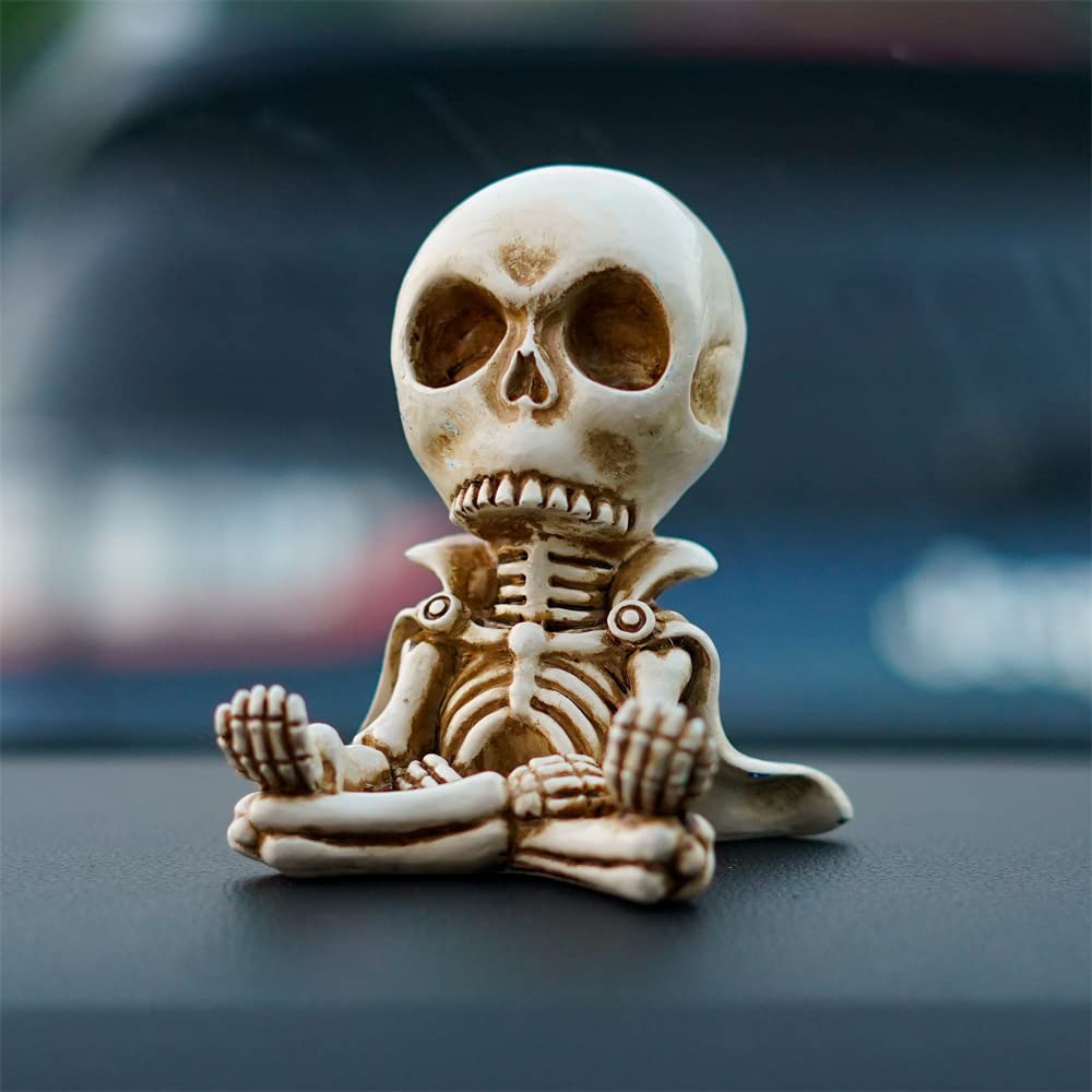 Stylish Skull Car Phone Holder - Dashboard Mount for iPhone & Android - Gothic Car Accessories & Halloween Decor - Perfect for Commuting, Road Trips & Home Office
