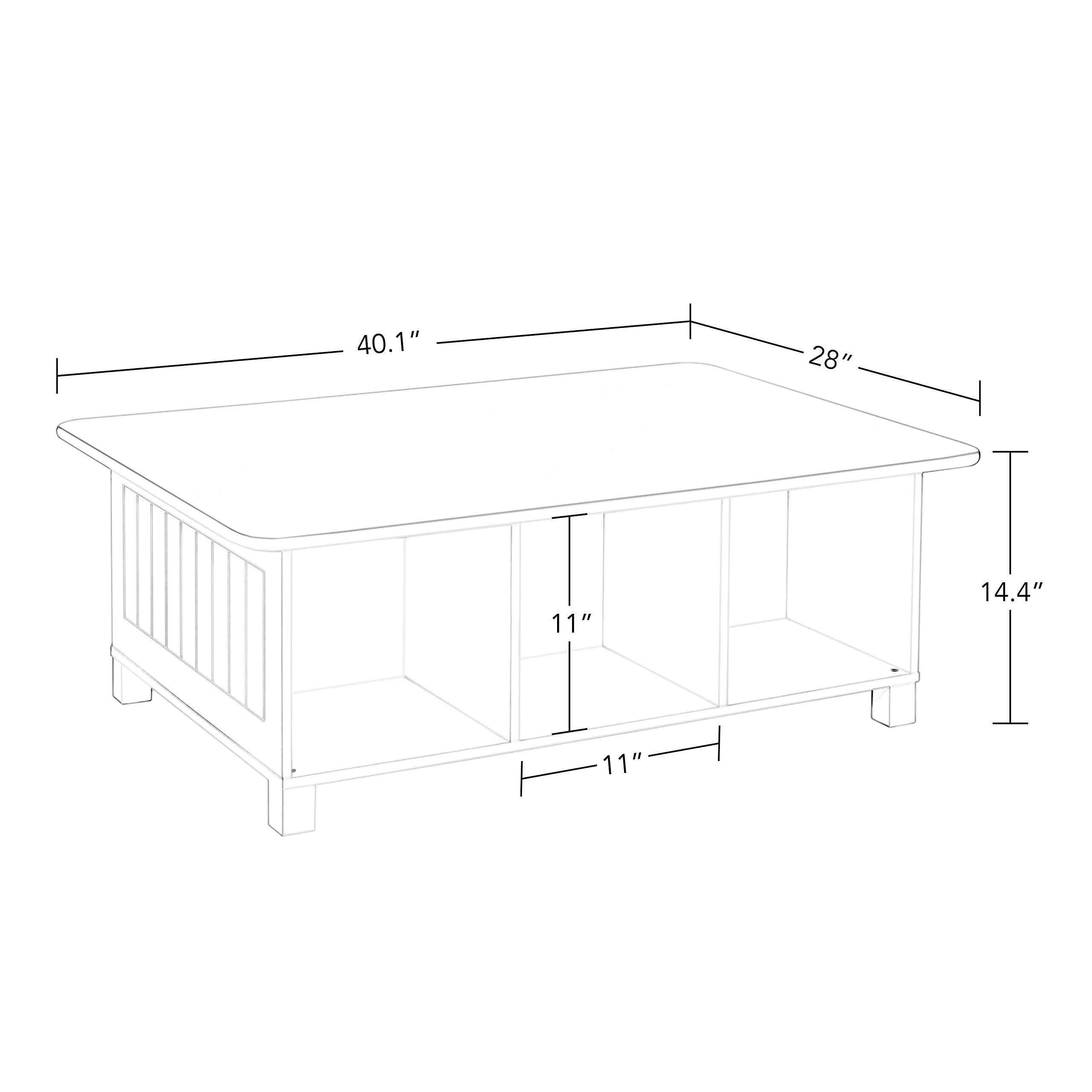 RiverRidge Activity Table with Storage Bins - White & Navy Kids Play Table for Arts, Crafts & Learning | Perfect for Playrooms, Classrooms & Daycare Centers