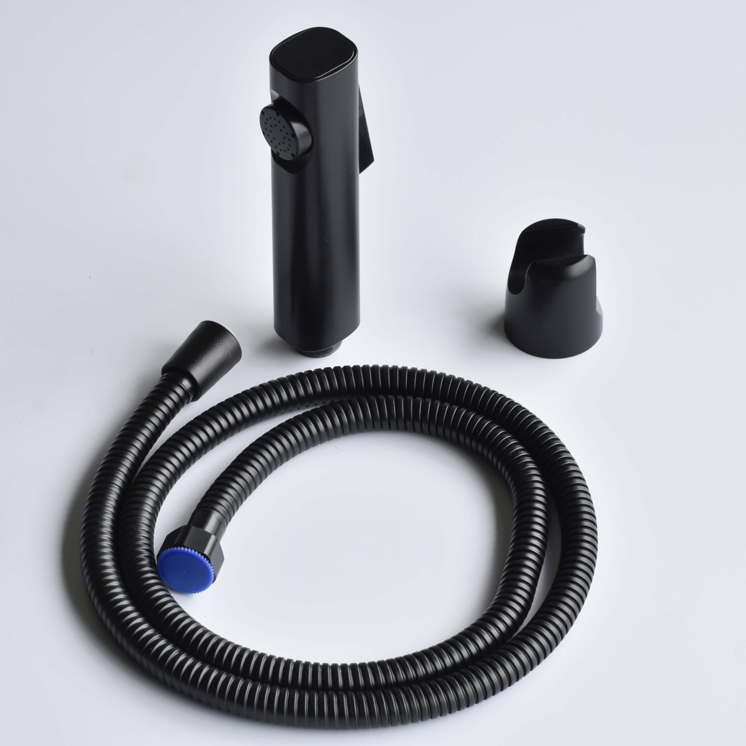 Premium Black Matte Wall-Mounted Bidet Sprayer for Western Toilets - High Pressure Bathroom Faucet Jet with 1.2M Hose & Installation Kit - Perfect for Toilet Cleaning, Baby Care, and Personal Hygiene