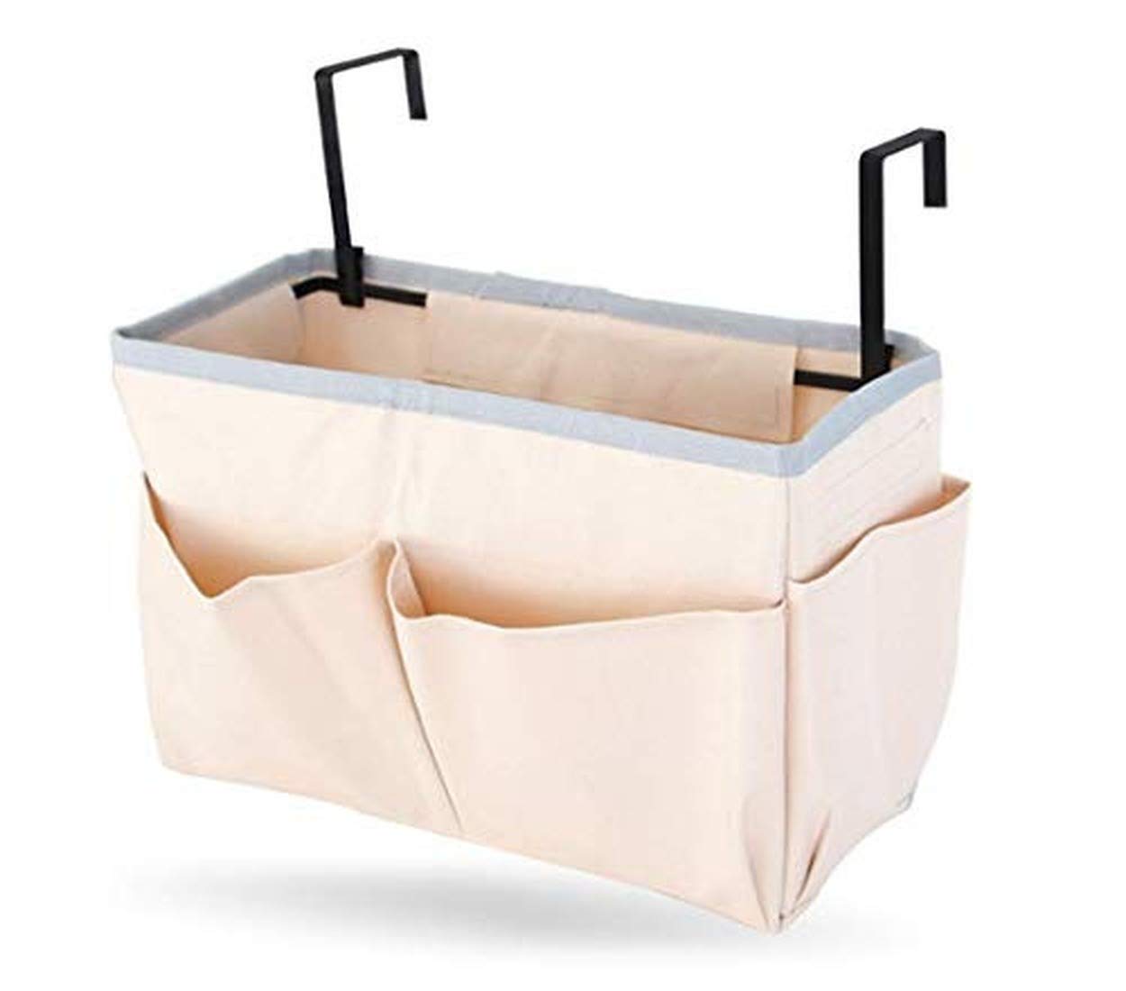 Over the Door Hanging Organizer - 24 Pocket Wall Mount Storage Solution for Shoes, Toys & Accessories | Space Saving Closet & Bedroom Organization (Khaki)