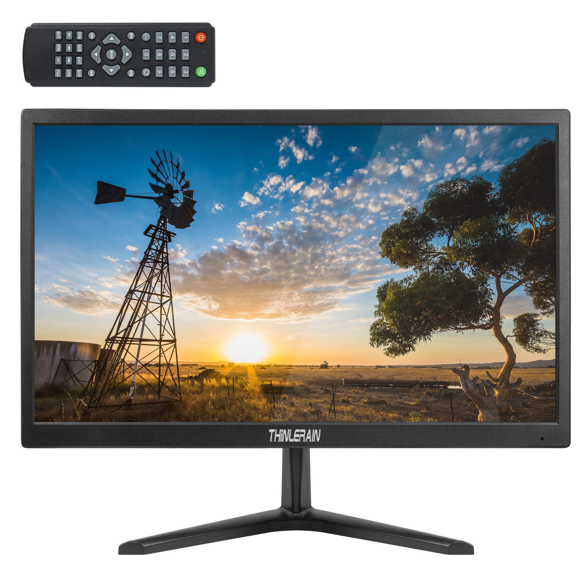 20 Inch 16:9 HD 1600x900 PC Monitor with Built-in Speakers - 5ms Response Time, 60Hz Refresh Rate, VESA Mountable - Ideal for Kitchen, CCTV Surveillance, Office & Gaming (VGA, HDMI, AV, BNC, USB Ports)
