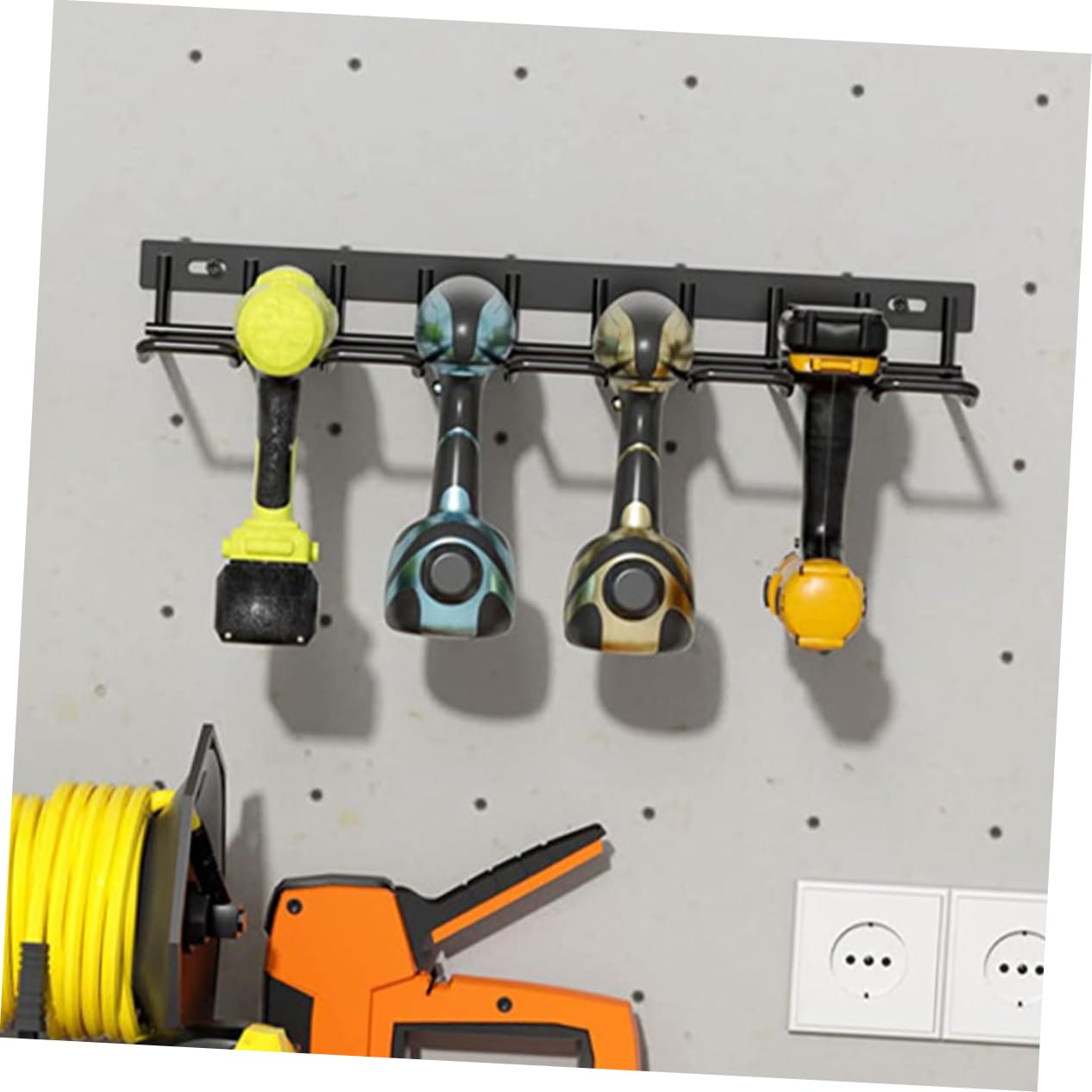 DOITOOL Electric Drill Storage Rack - Power Tool Organizer for Workshop & Garage