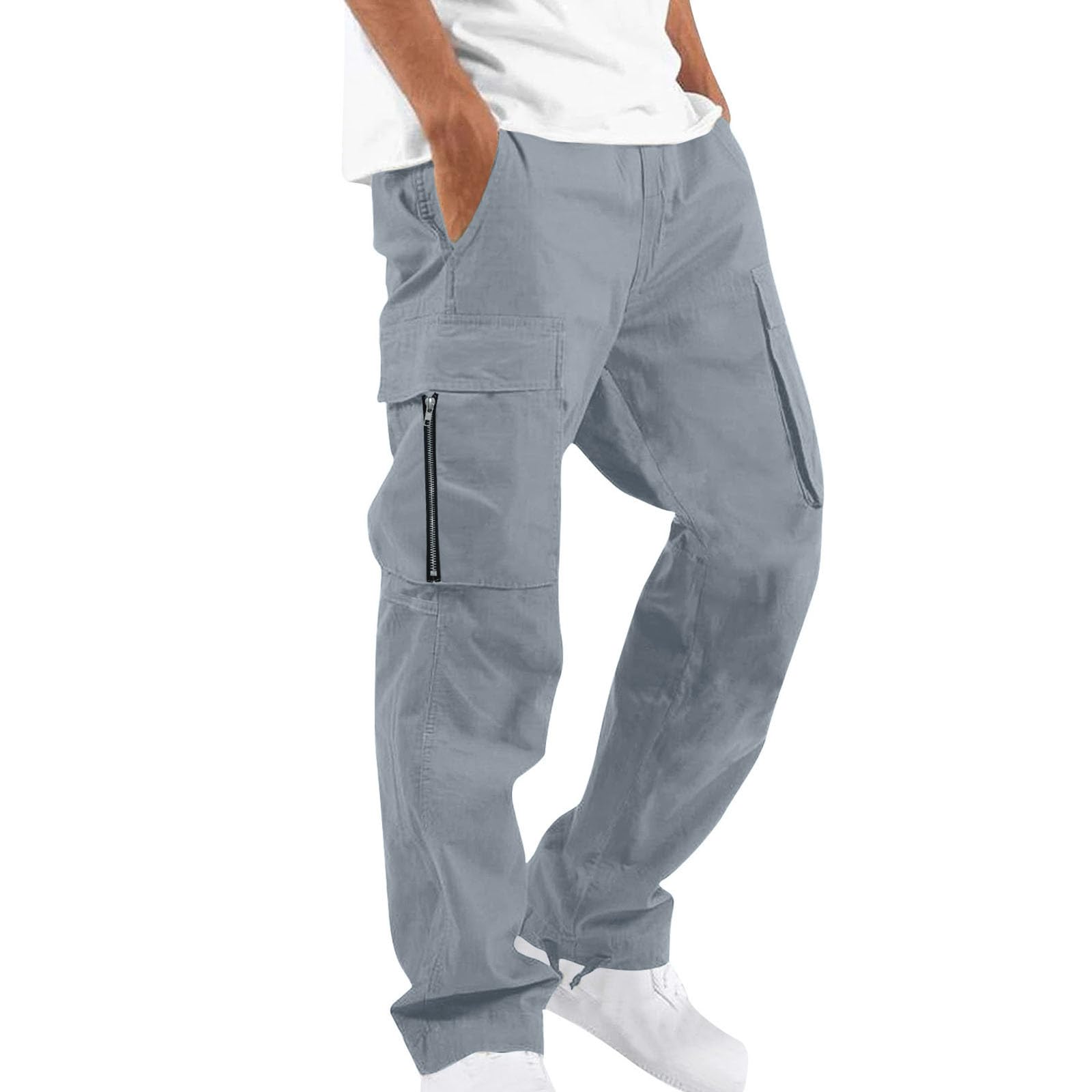 Men's Cargo Pants - Lightweight Outdoor Hiking Pants with Loose Fit for Sports, Jogging & Casual Wear | Durable Athletic Pants for Hiking, Camping & Everyday Activities