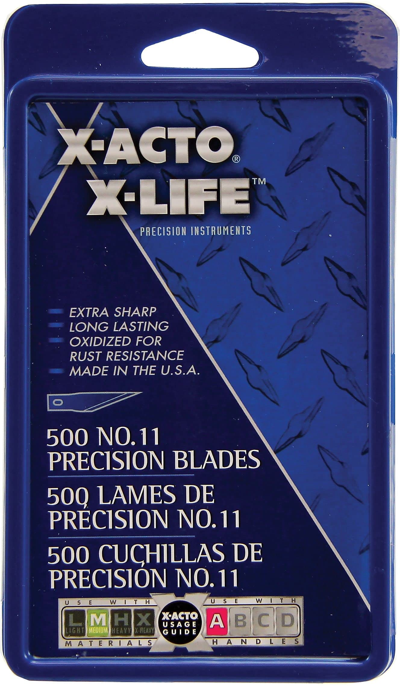 ELMERS X-Acto #11 Precision Blades for Craft Knives - Bulk Pack of 500 Blades (X511) - Perfect for Scrapbooking, Model Building & DIY Crafts