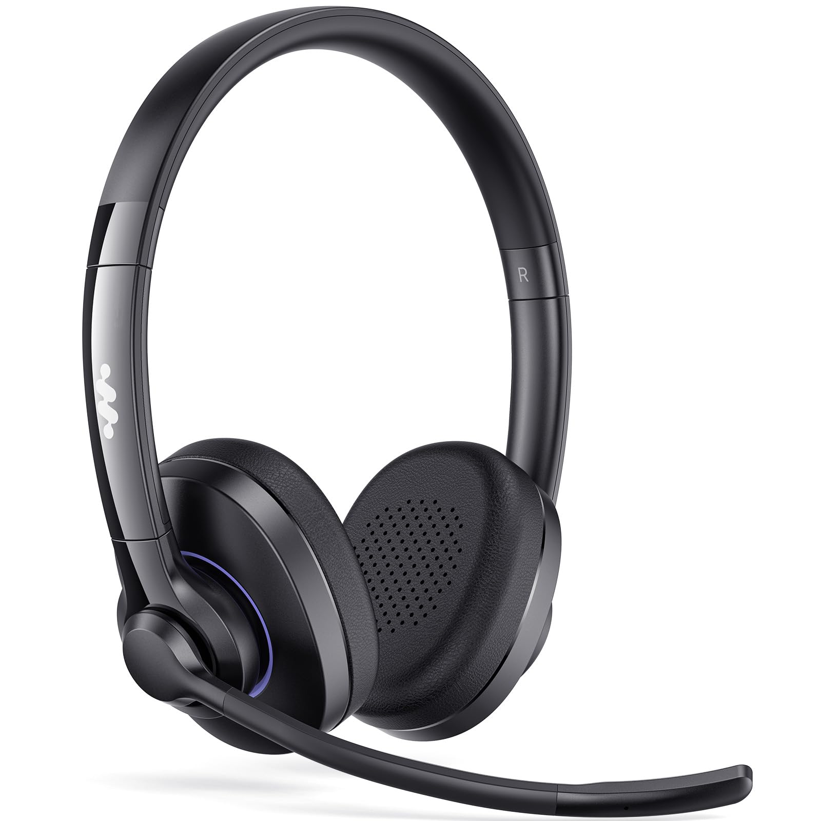 Necode Bluetooth Headset Wireless Headphones with Noise Cancelling Microphone & Mic Mute, 55Hrs Battery Life Bluetooth 5.3 Over-Ear Headset for Phone, Laptop, Computer - Perfect for Office, Gaming, and Online Meetings