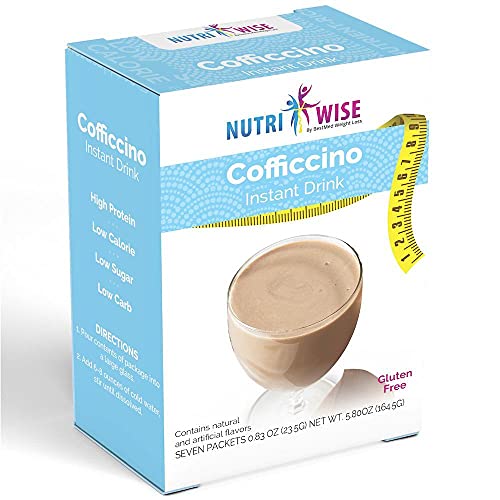 NutriWise Proticcino High Protein Drink - 7 Pack | Gluten Free, Low Carb, Low Sugar & Low Fat | Weight Loss & Appetite Control | Healthy Nutrition Supplement for Diet & Fitness | Perfect for Post-Workout, Meal Replacement & Active Lifestyle