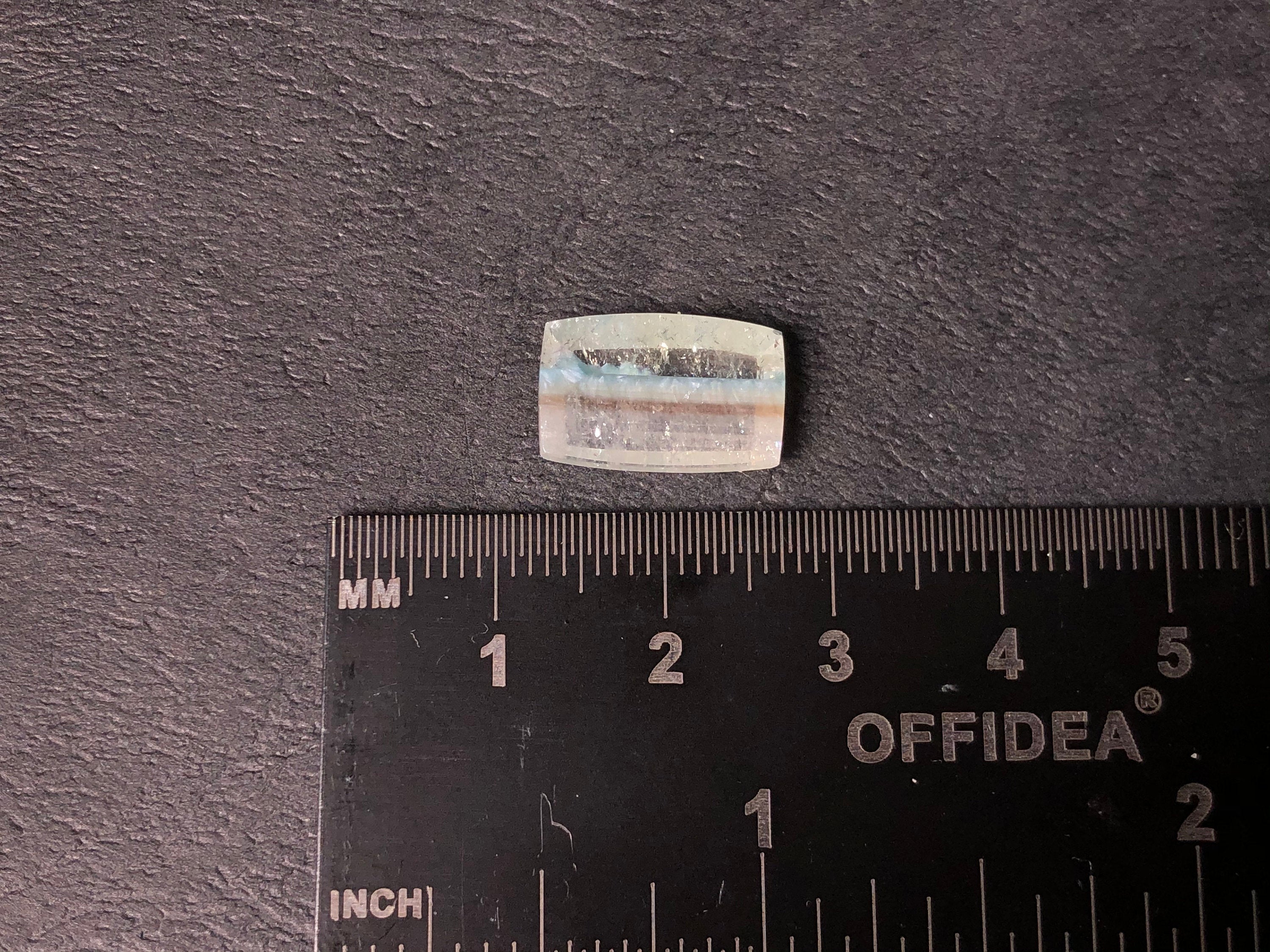GILALITE Cabochon | Medusa Paraiba Quartz Striped Rectangle Gemstone for Jewelry Making (43870) - Perfect for Pendants, Rings & DIY Craft Projects