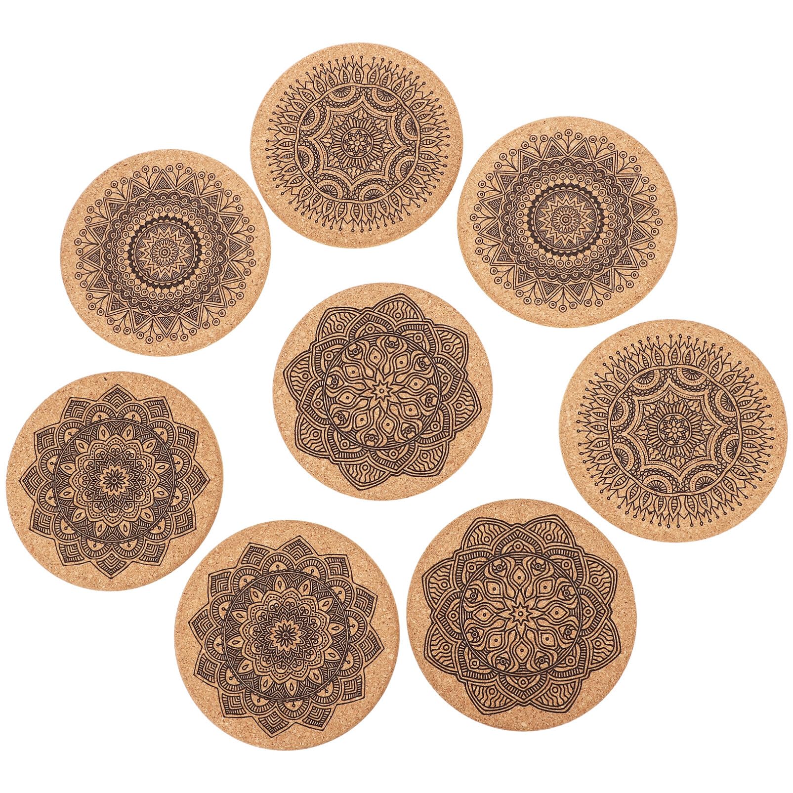 Premium 5.5 Inch Round Cork Coasters & Trivets - Heat Resistant Corkboard Pads for Hot Dishes, Pots, Pans & Plants | Perfect for Kitchen, Dining Table & Coffee Bar Protection