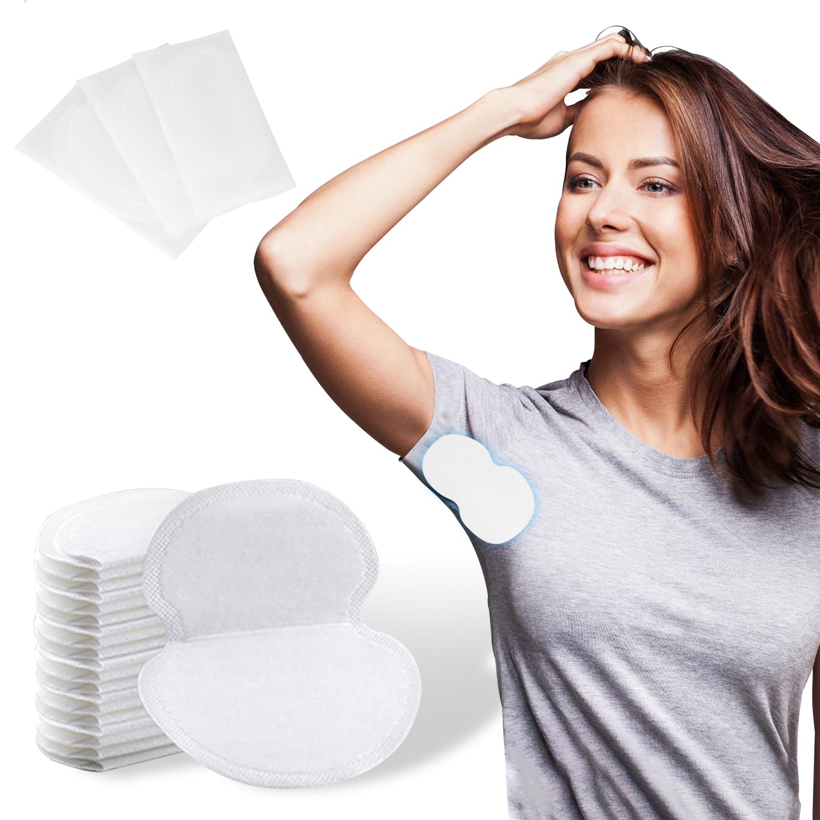 Premium Underarm Sweat Pads for Men & Women - 120 Pack Disposable Ultra-Absorbent Invisible Anti-Sweat Pads | Stay Fresh & Dry All Day | Comfortable Hypoallergenic White Large Size | Perfect for Workouts, Business Meetings & Daily Wear