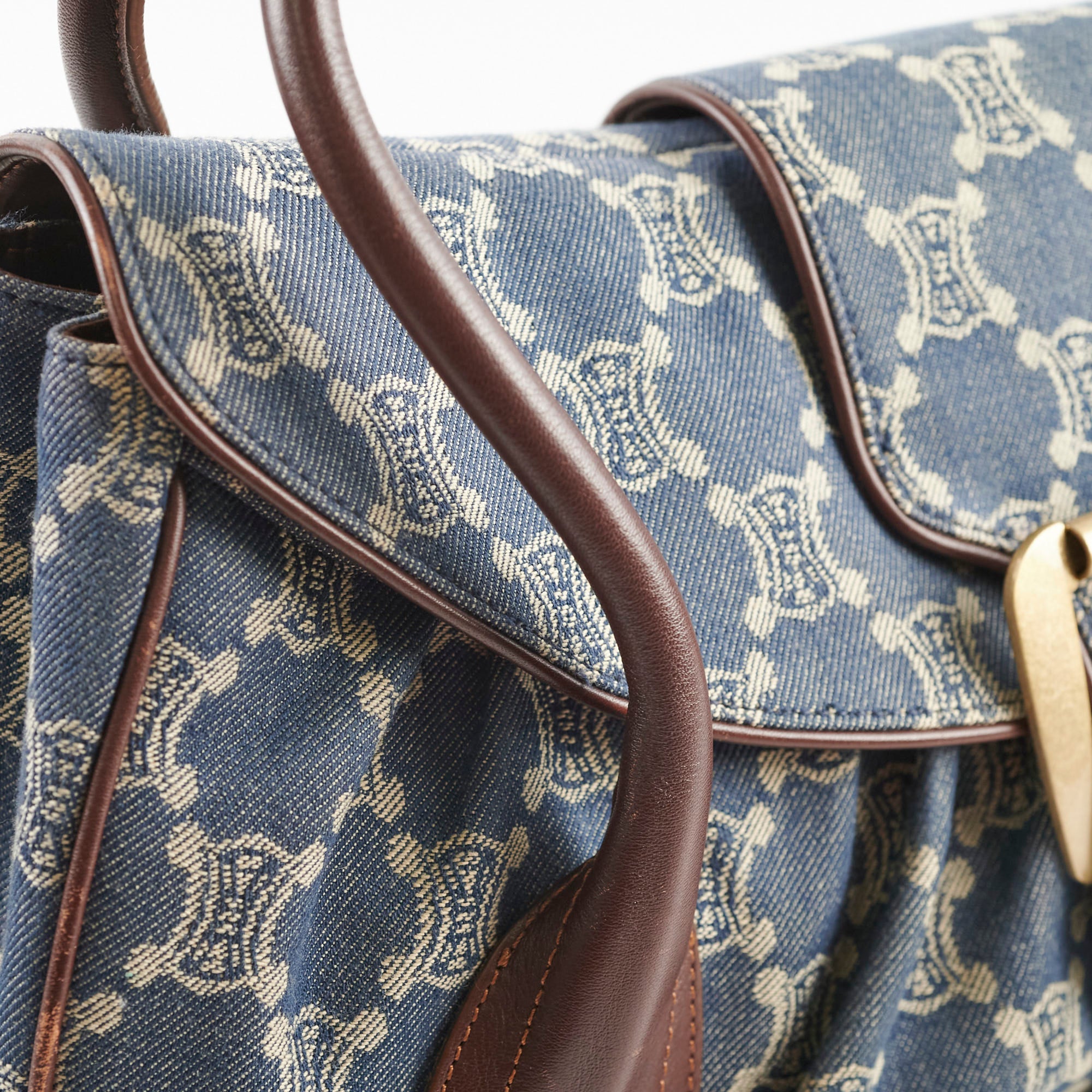 Vintage Celine Denim Shoulder Bag for Women - 90s Retro Designer Handbag - Perfect for Casual Outings, Travel & Daily Use