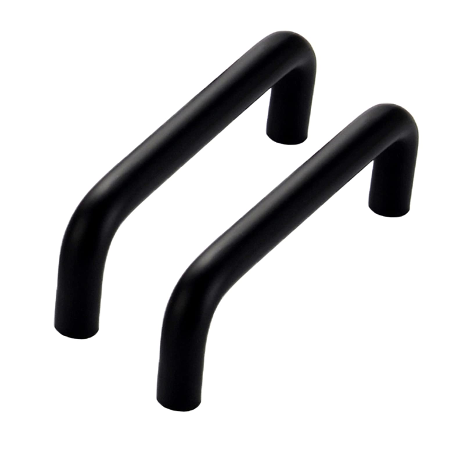 Black Cabinet Handles 2pcs - Aluminum Alloy Bow Pulls for Kitchen & Bathroom