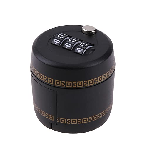 3 Digit Combination Door Lock - Plastic Bottle Password Lock with Vacuum Seal for Wine Preservation, Hardware Security (Black) - Ideal for Wine Bottles, Storage Containers & Home Safety